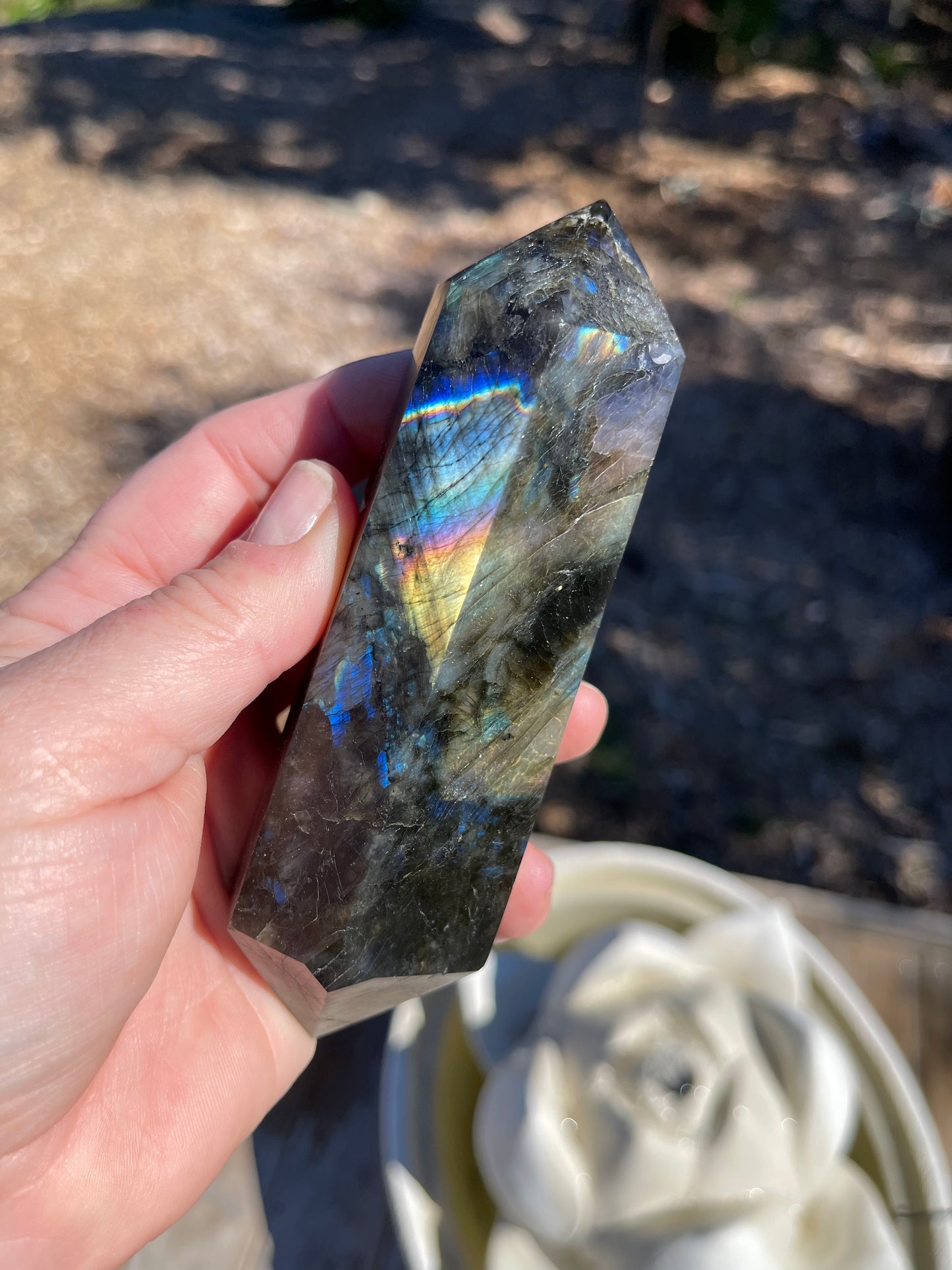 Labradorite Double Terminated Point
