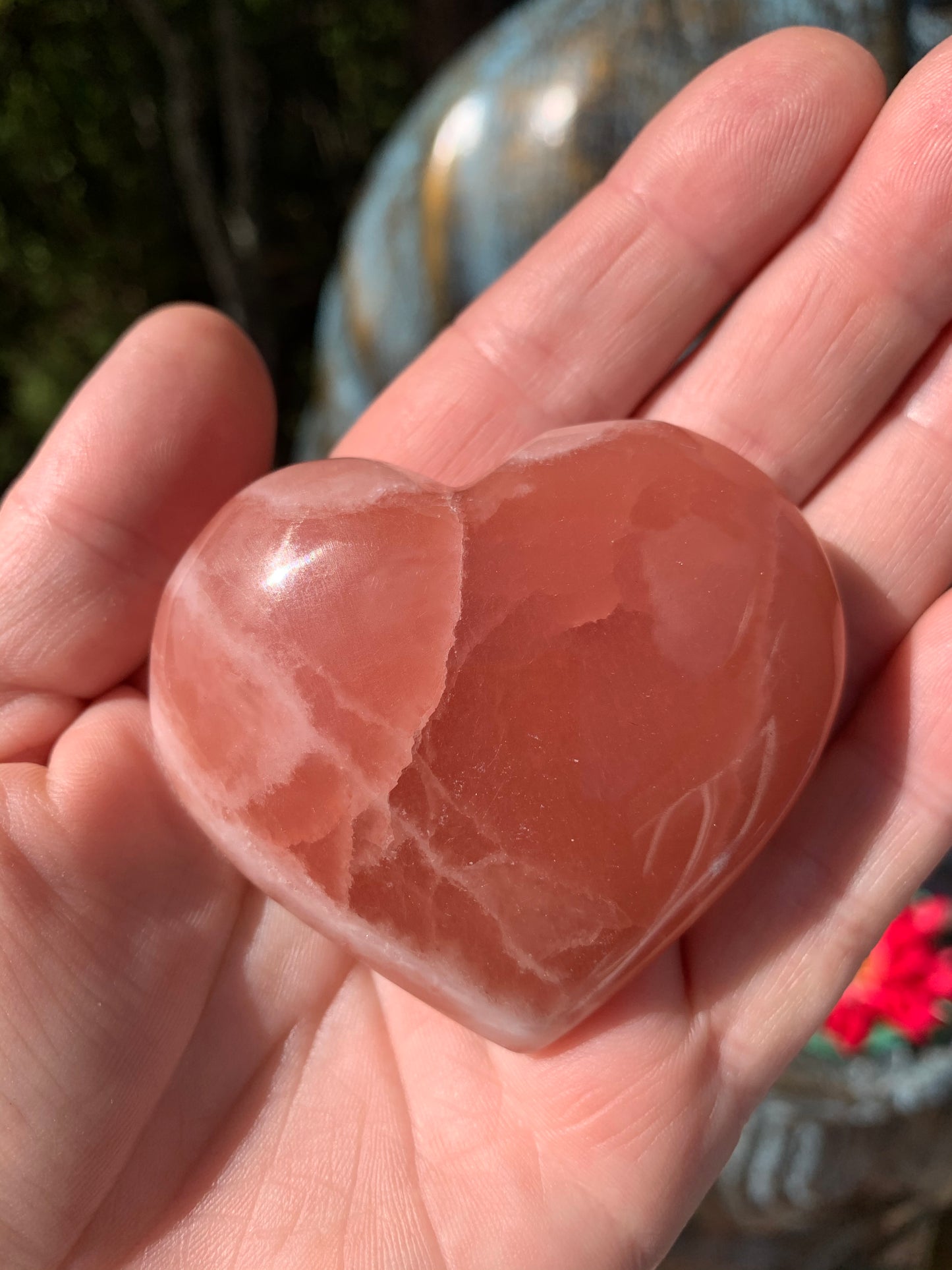 Rose Calcite Heart