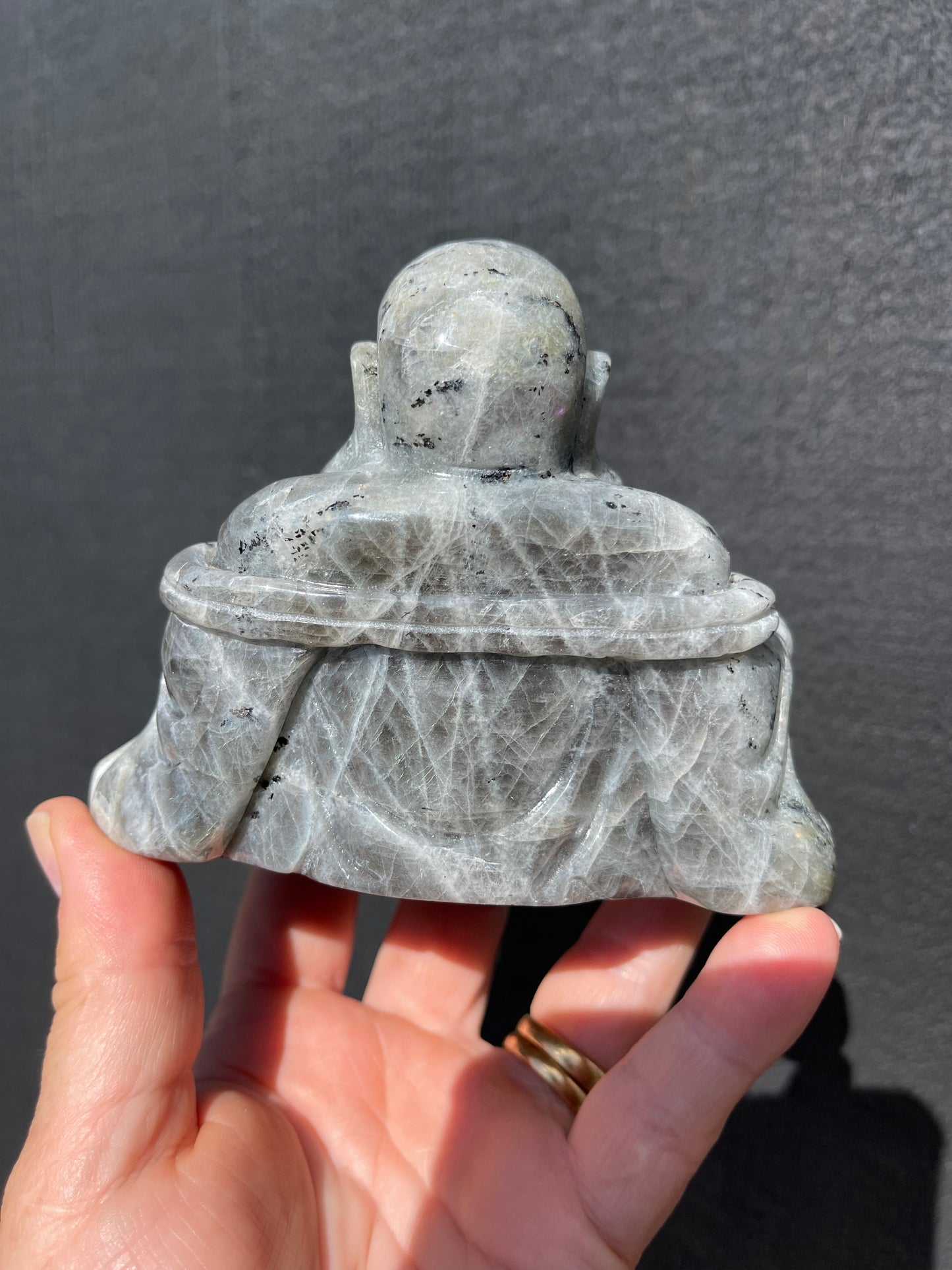 Purple/Sunset Labradorite Laughing Buddha