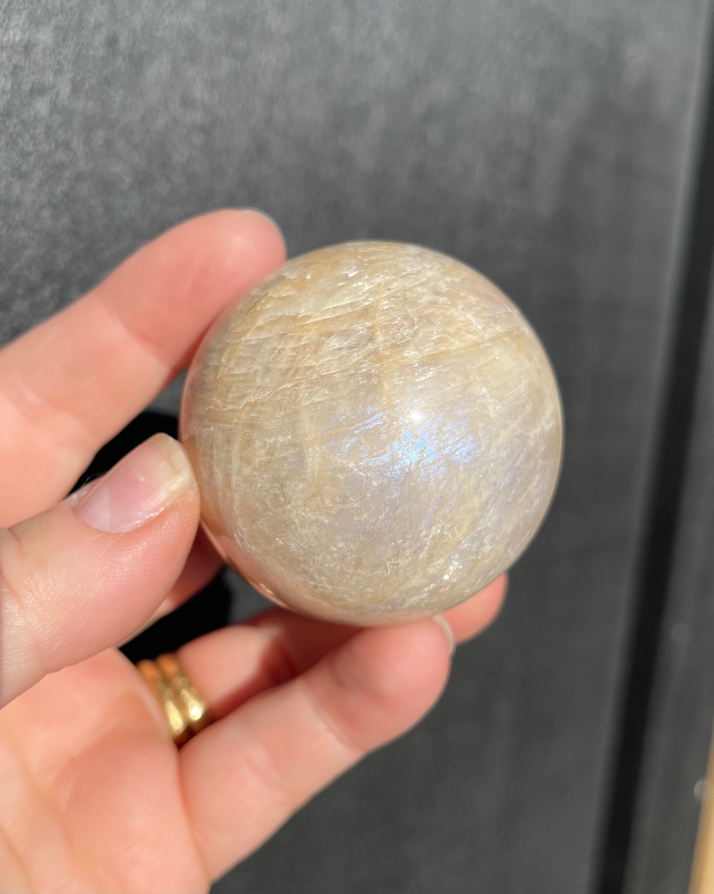 Moonstone Sphere, Blue Flash