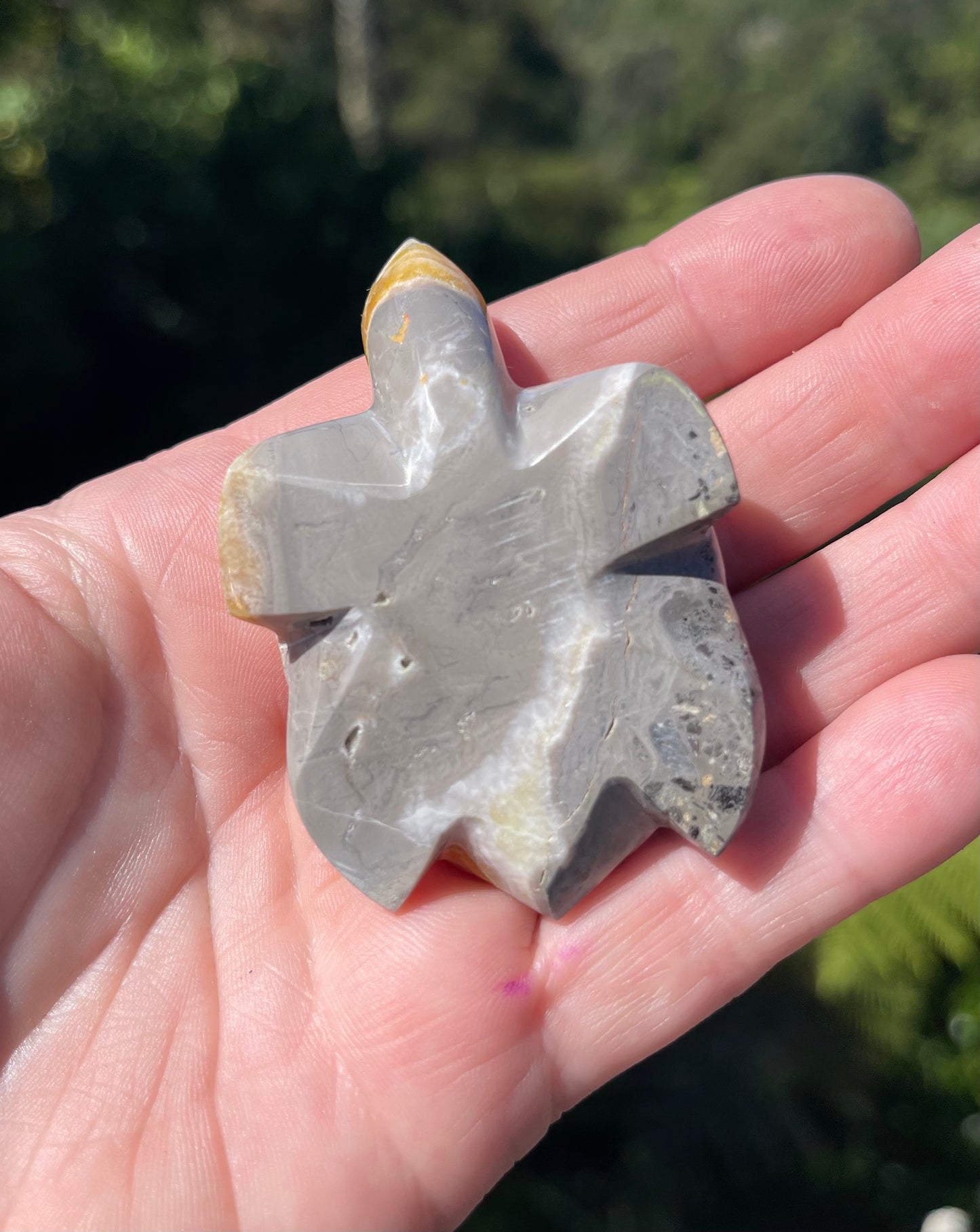 Bumblebee Jasper Carved Stone Turtle