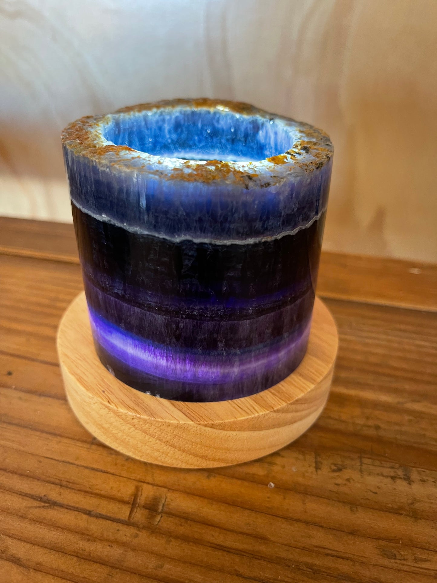Rainbow Fluorite Lamp
