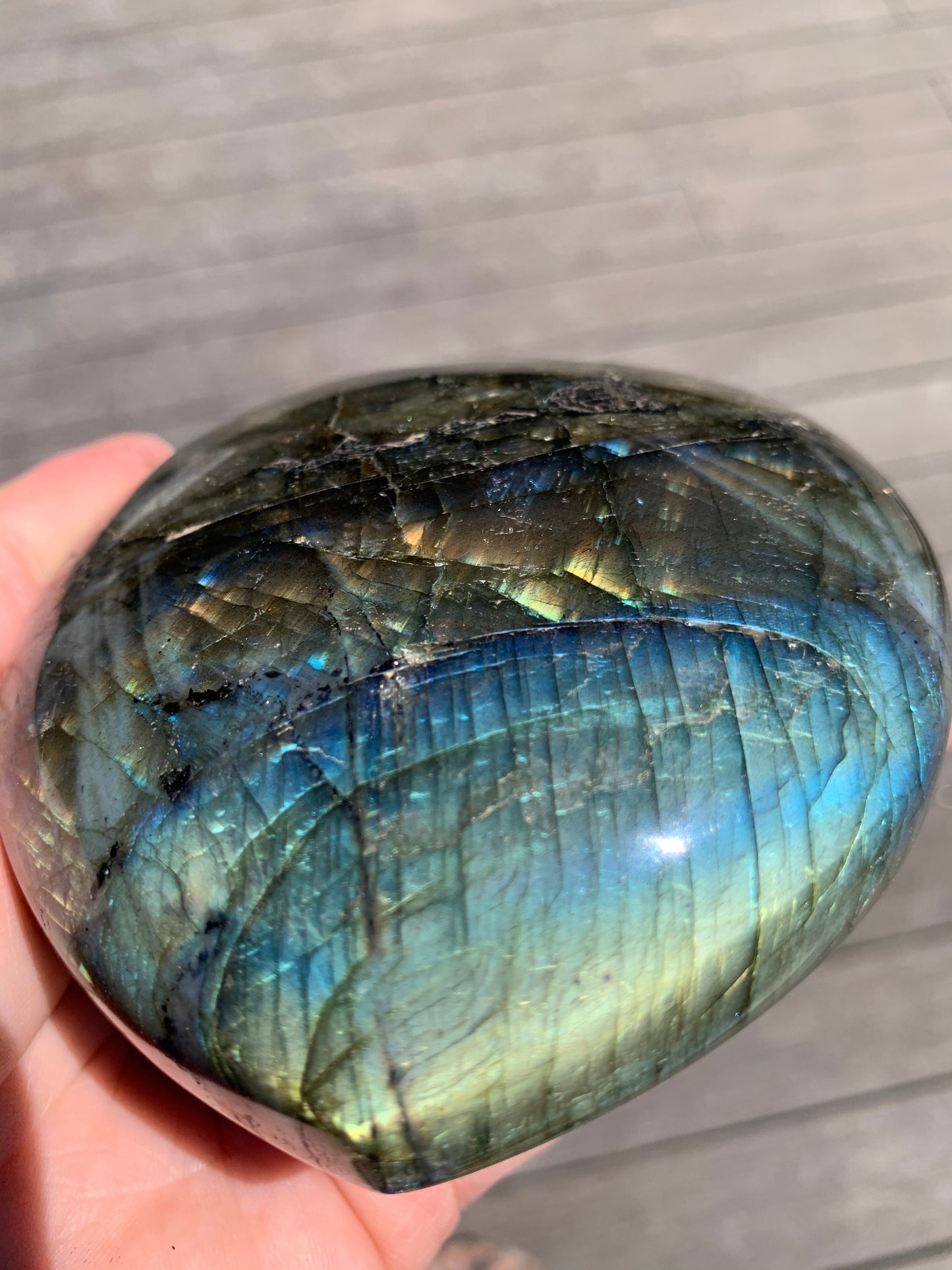 Labradorite Heart