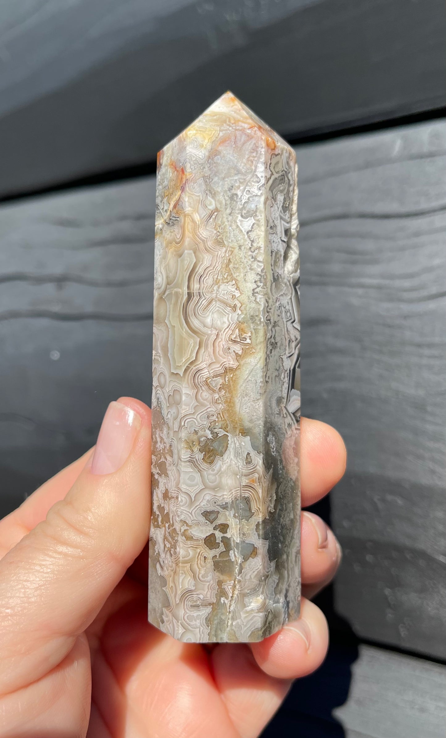 Crazy Lace Agate Tower, Mexican