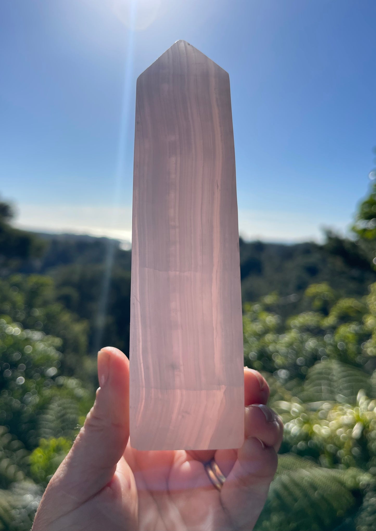 Pink Mangano Calcite Obelisk