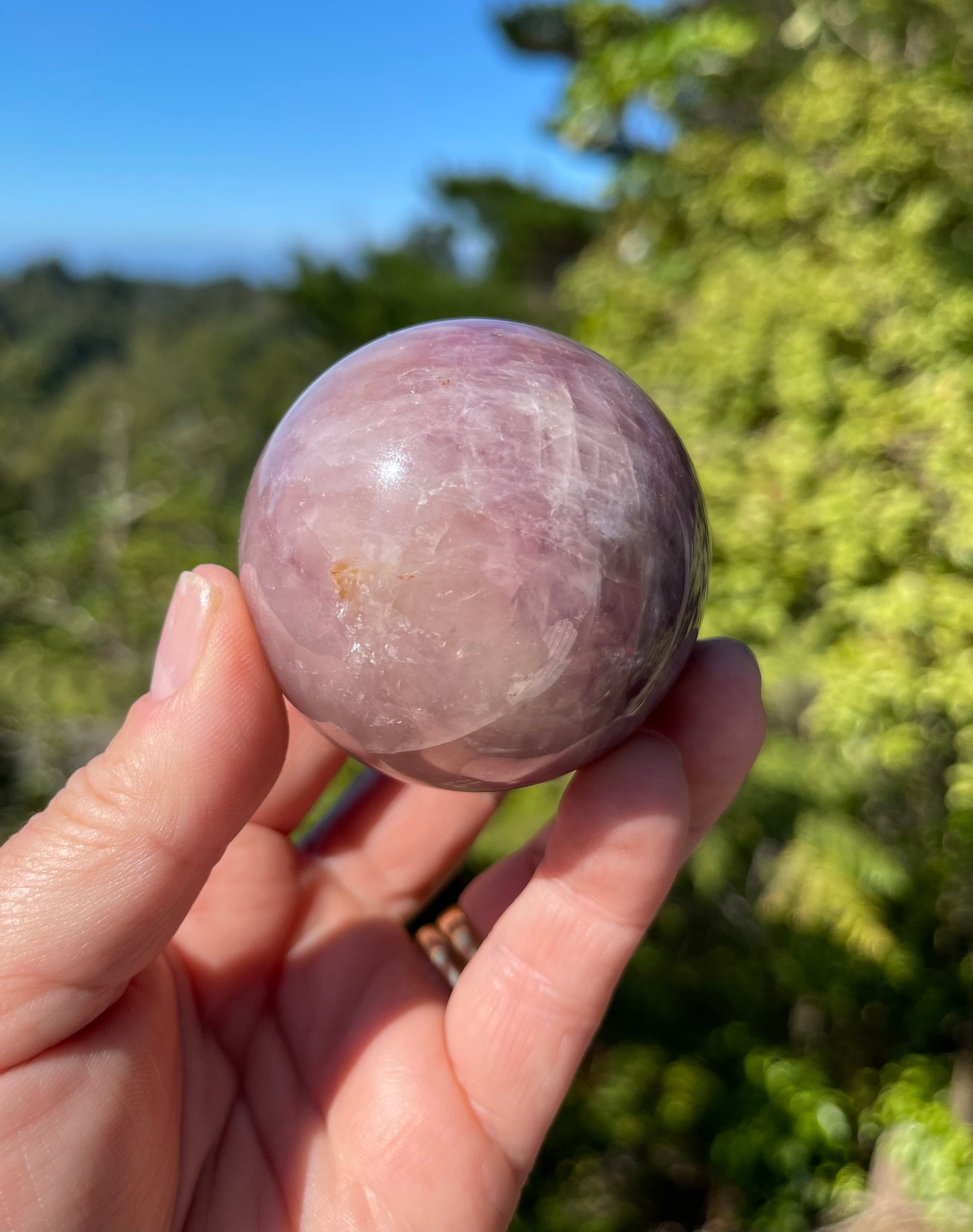 Lavender Rose Quartz Sphere