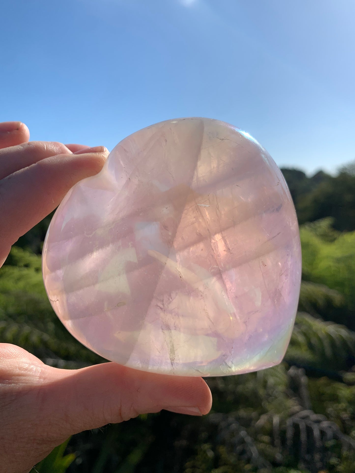 Angel Aura Star Rose Quartz Heart