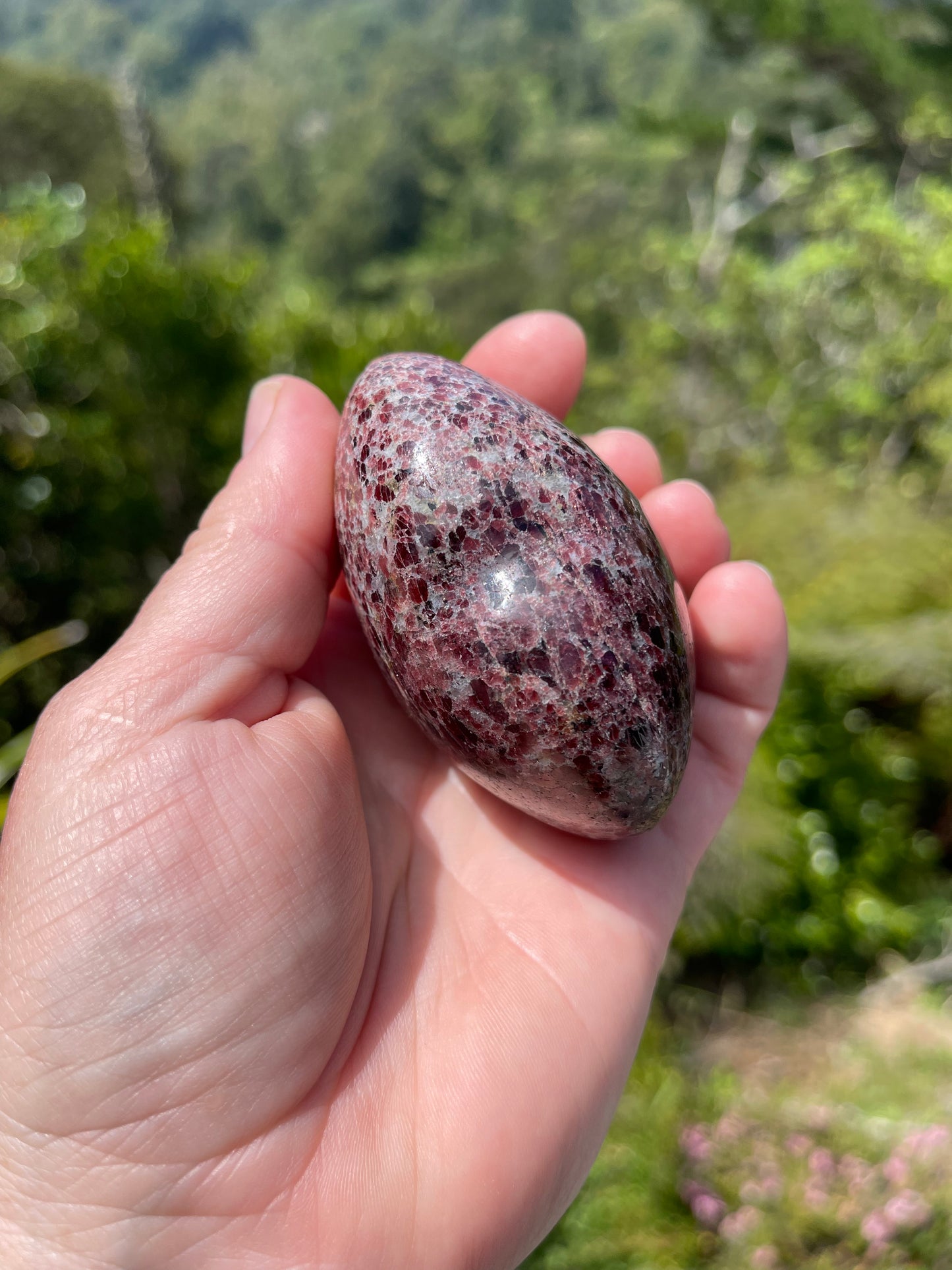 Garnet-Grenatite Puffy Heart
