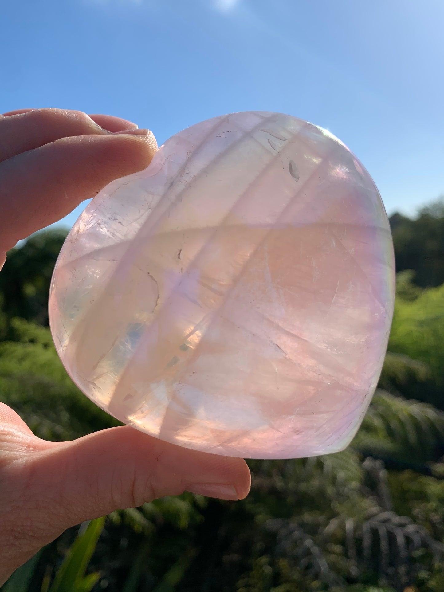 Angel Aura Star Rose Quartz Heart