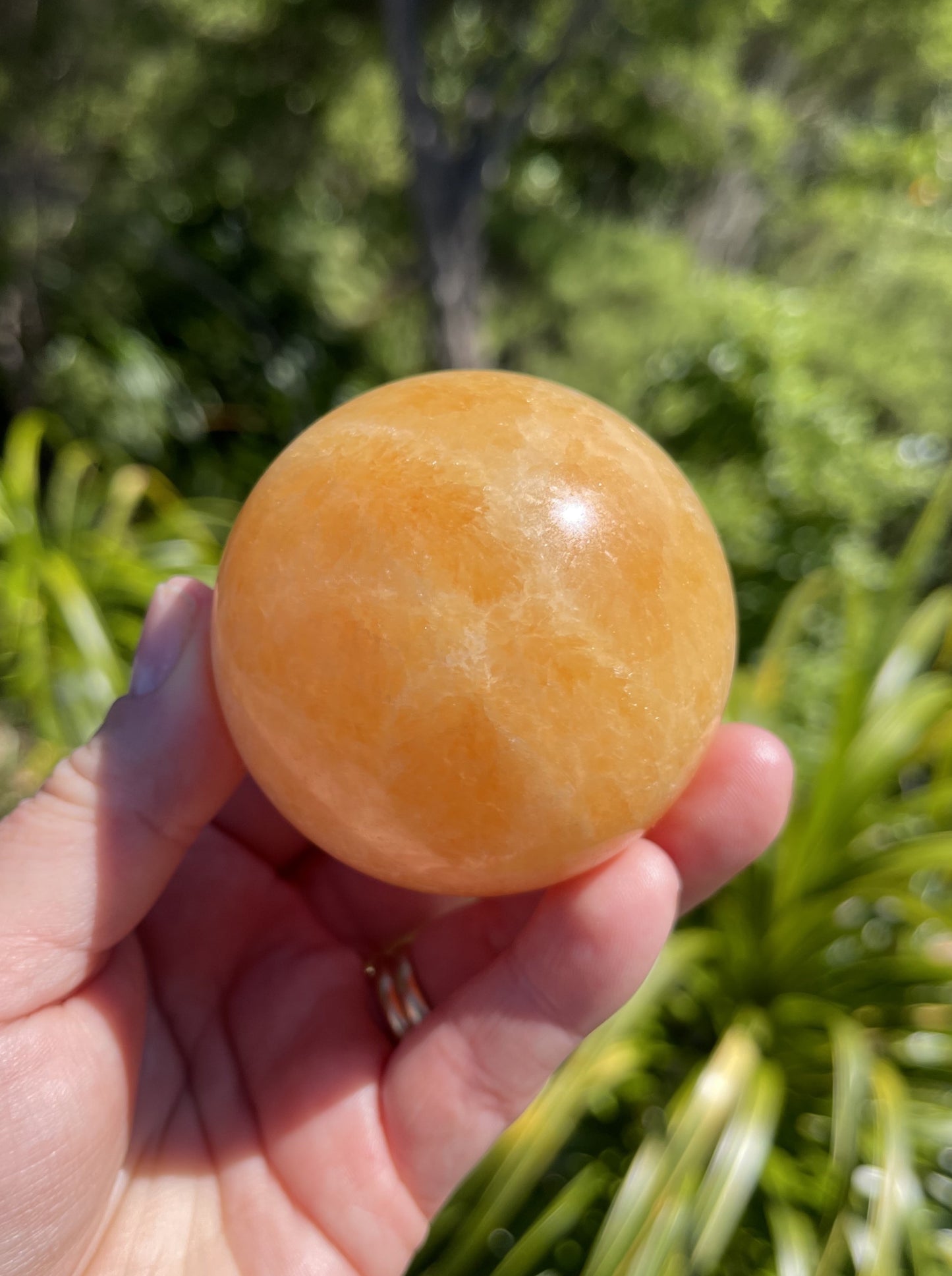 Orange Sherbet Calcite Sphere