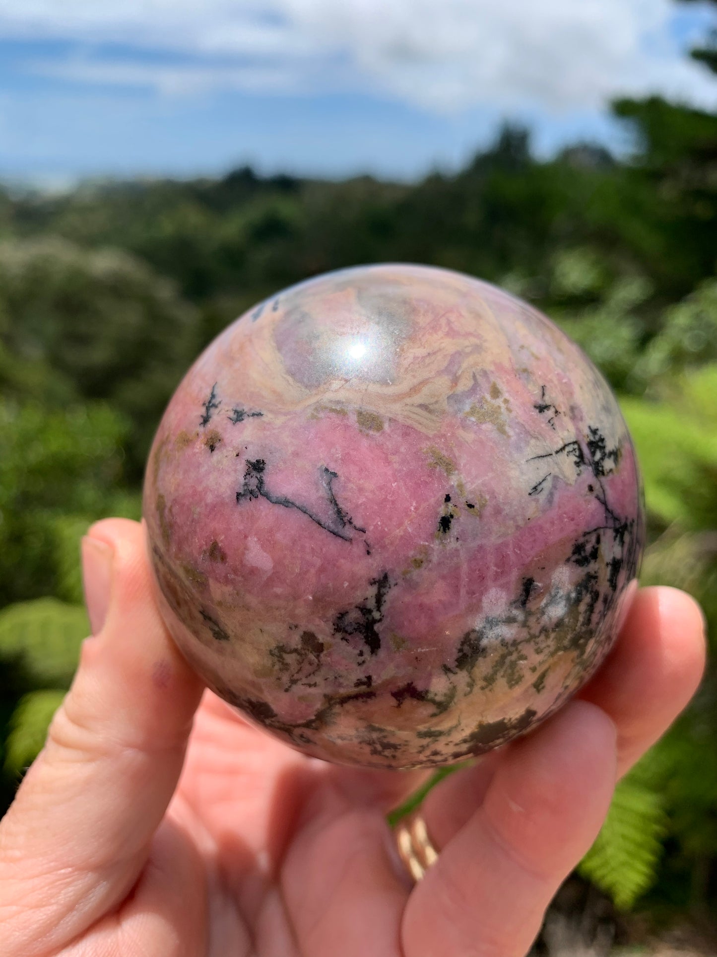 Rhodonite Sphere