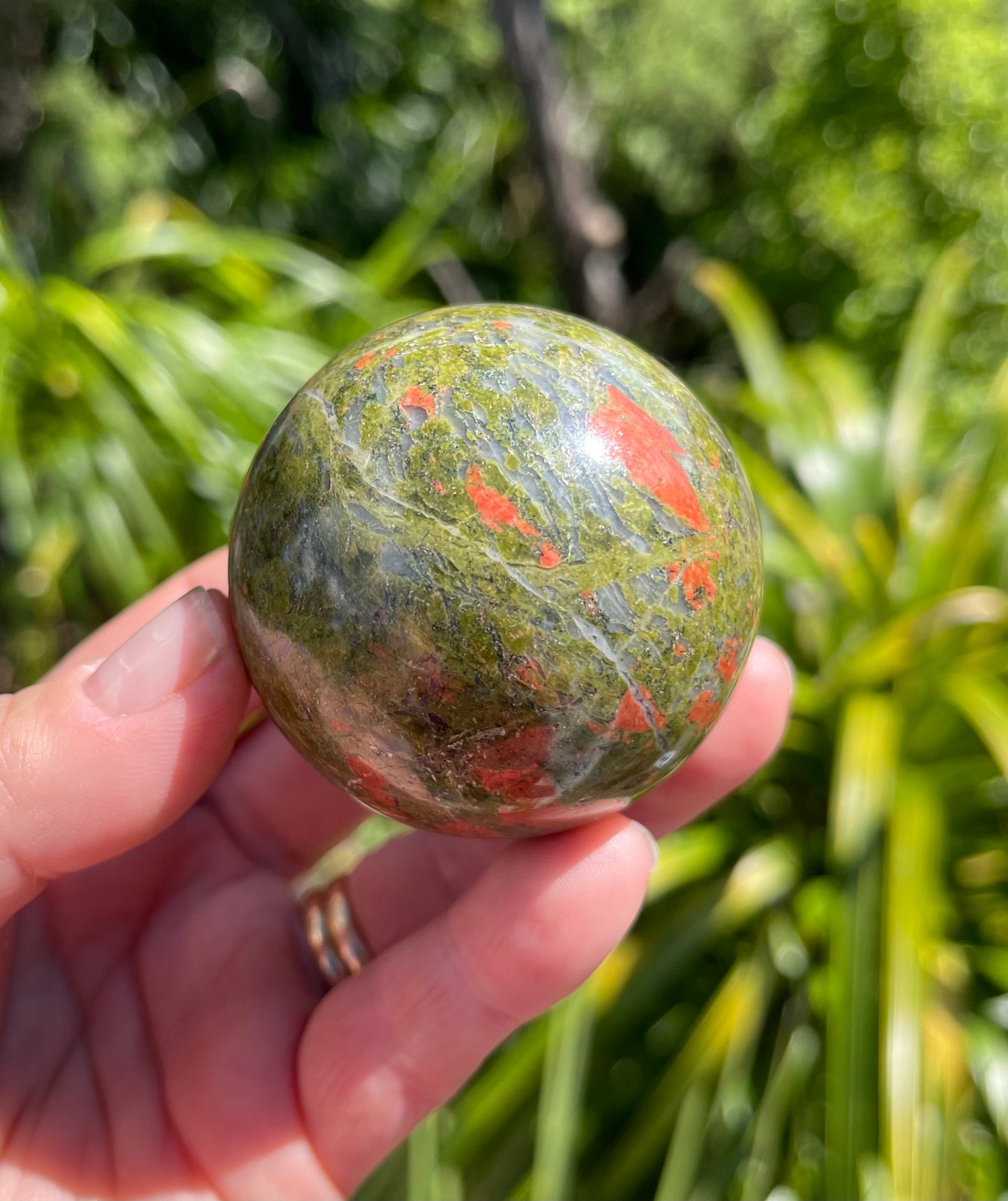 Unakite Jasper Sphere