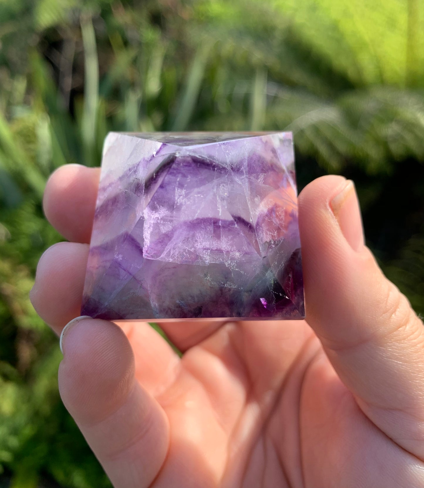 Rainbow Fluorite Pyramid