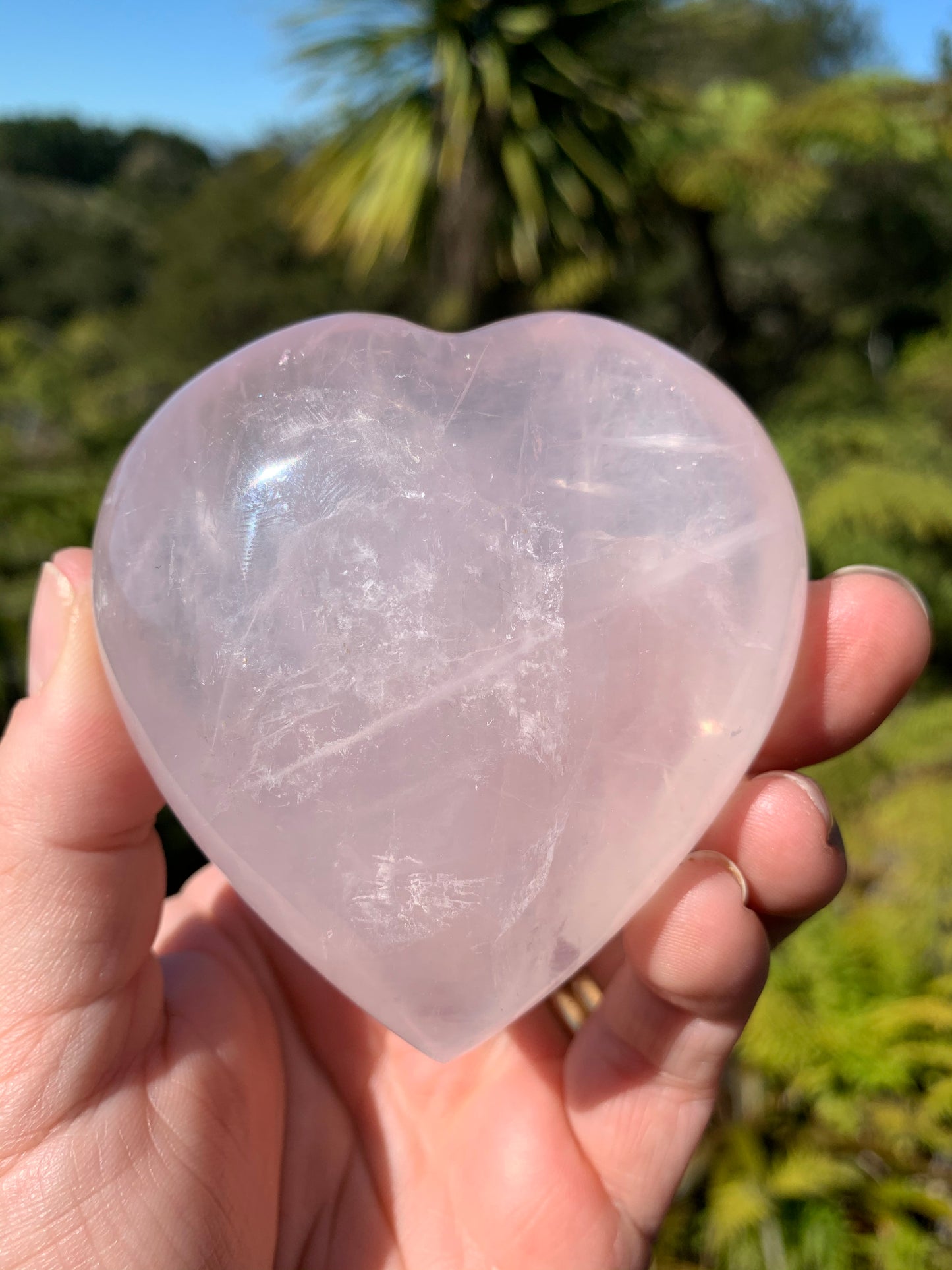 Star Rose Quartz Heart