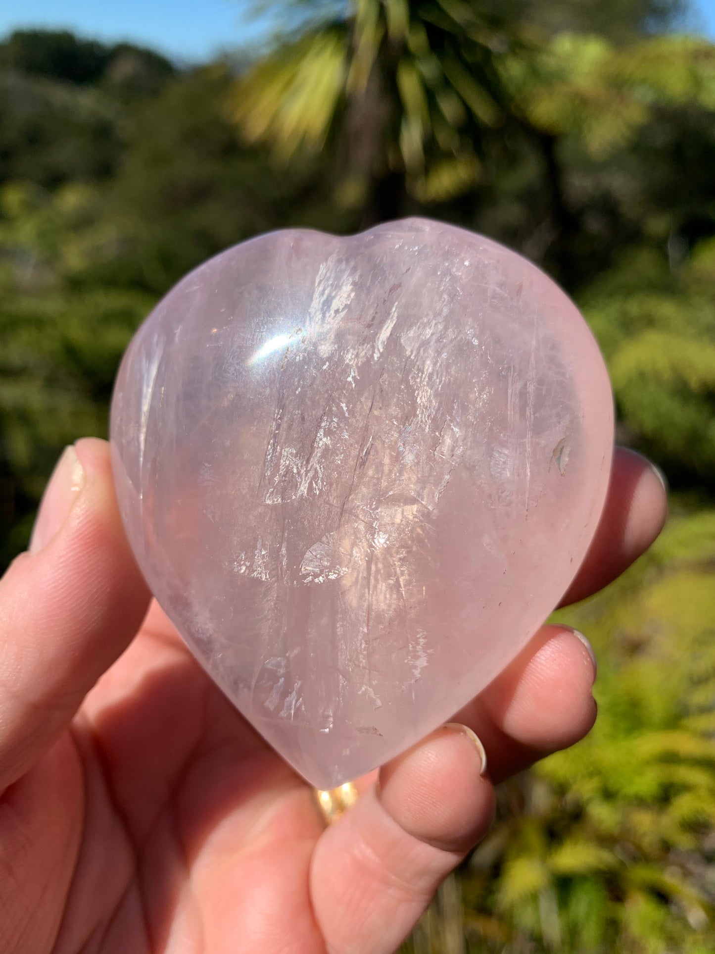 Star Rose Quartz Heart