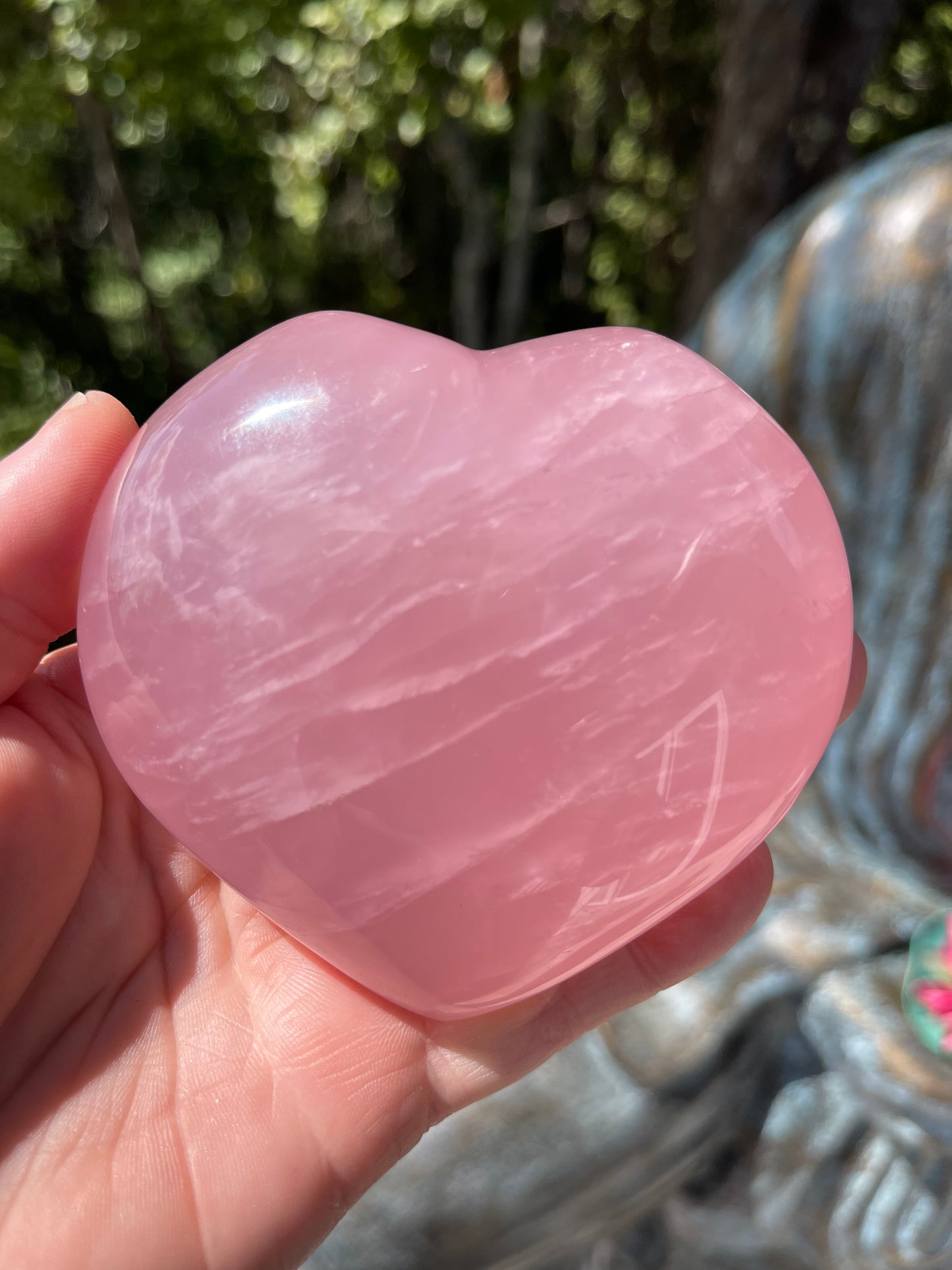 Star Rose Quartz Heart