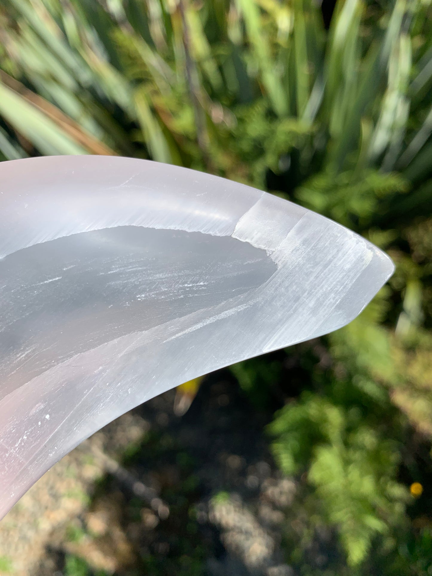 Satin Spar Moon Bowl