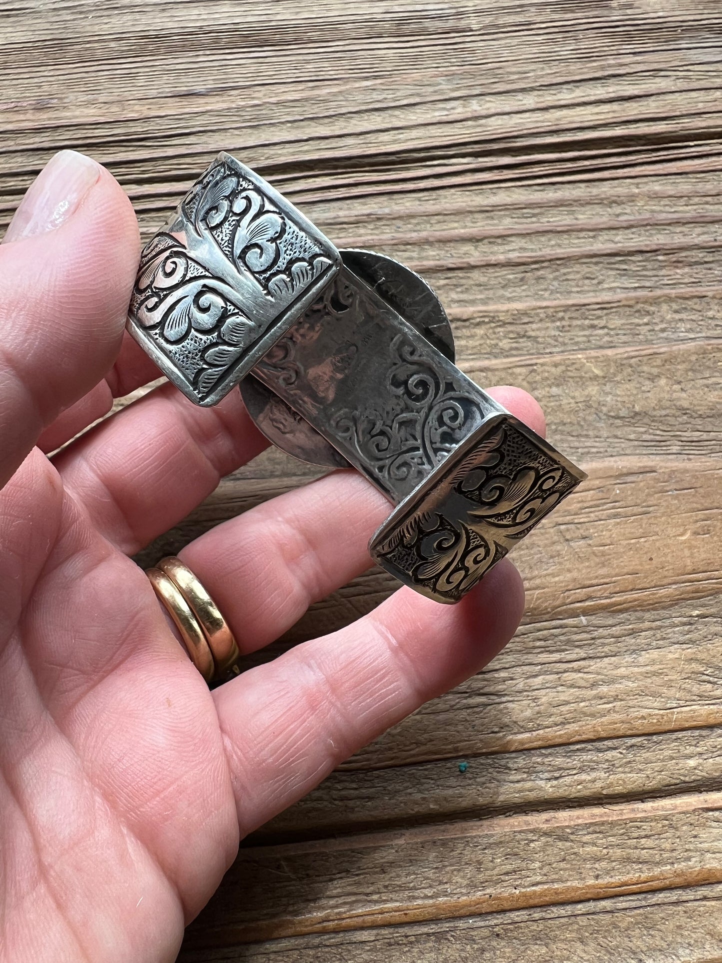 Turquoise and Sterling Silver Cuff