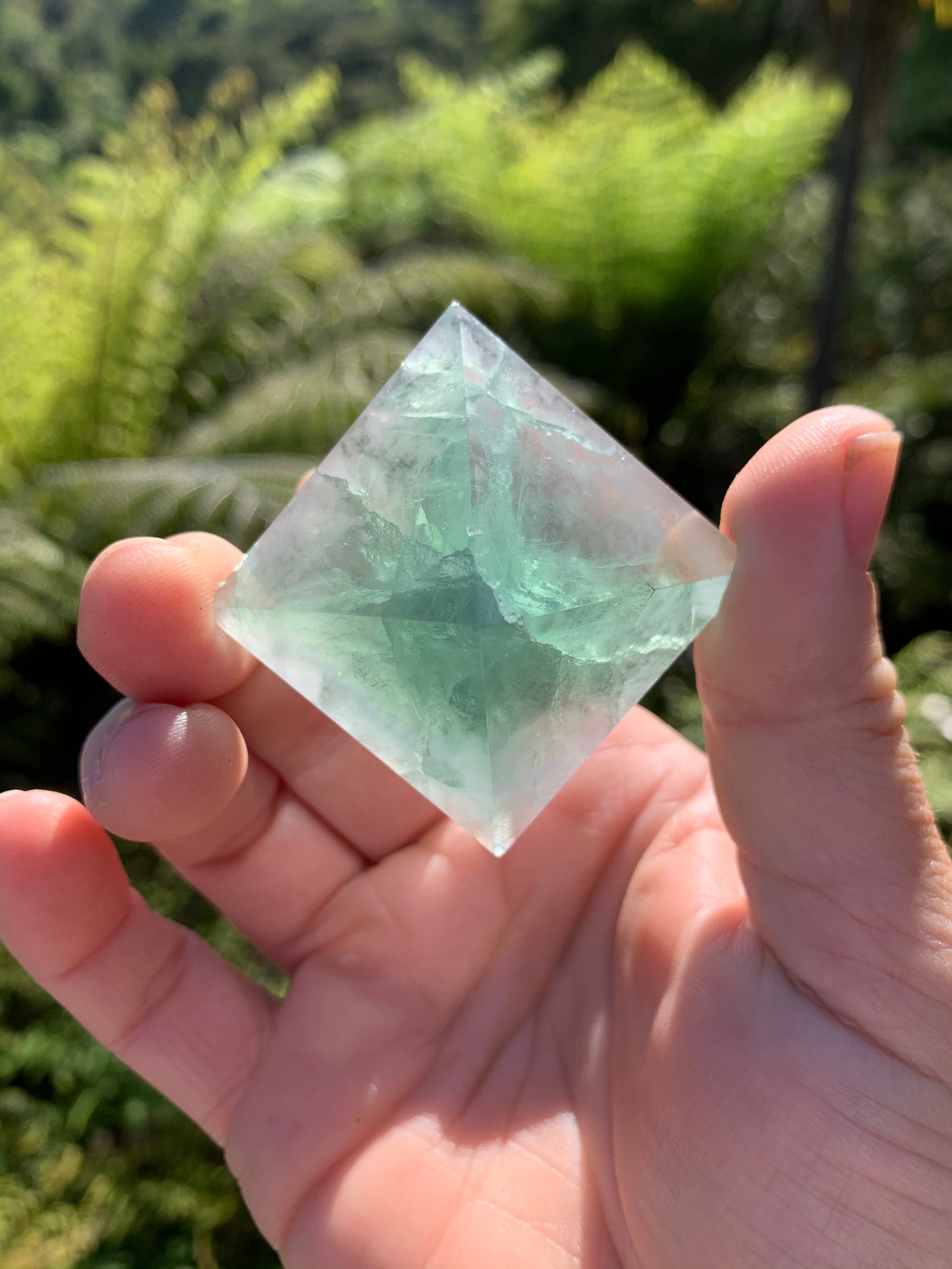 Rainbow Fluorite Pyramid