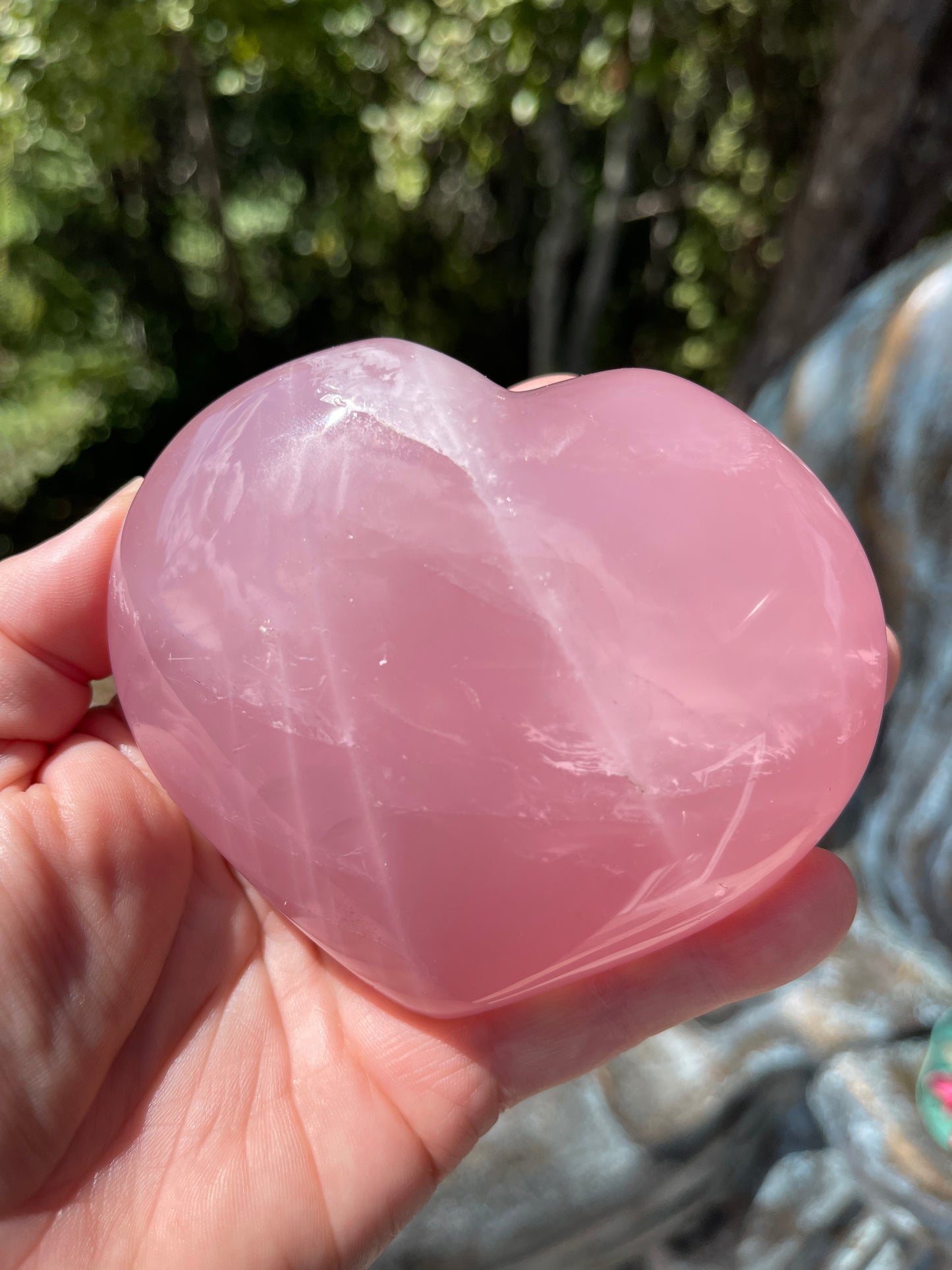 Star Rose Quartz Heart