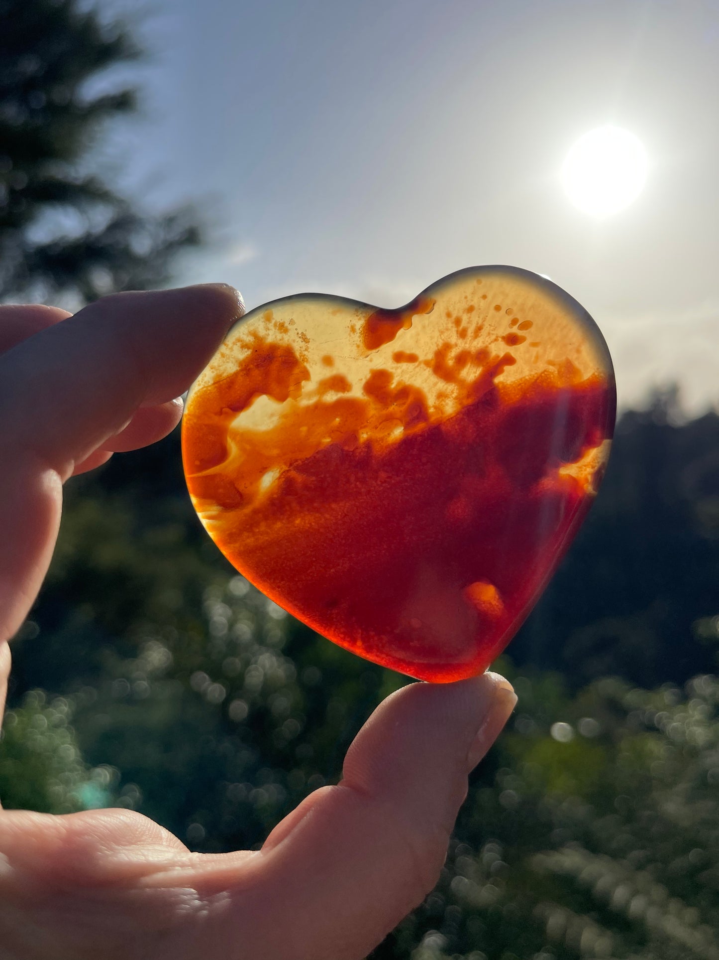 Blue Amber Heart