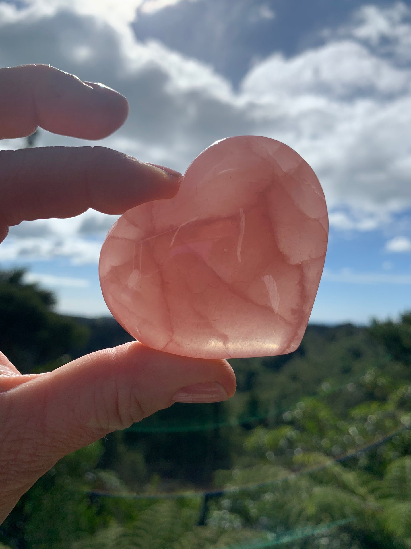 Rose Calcite Heart
