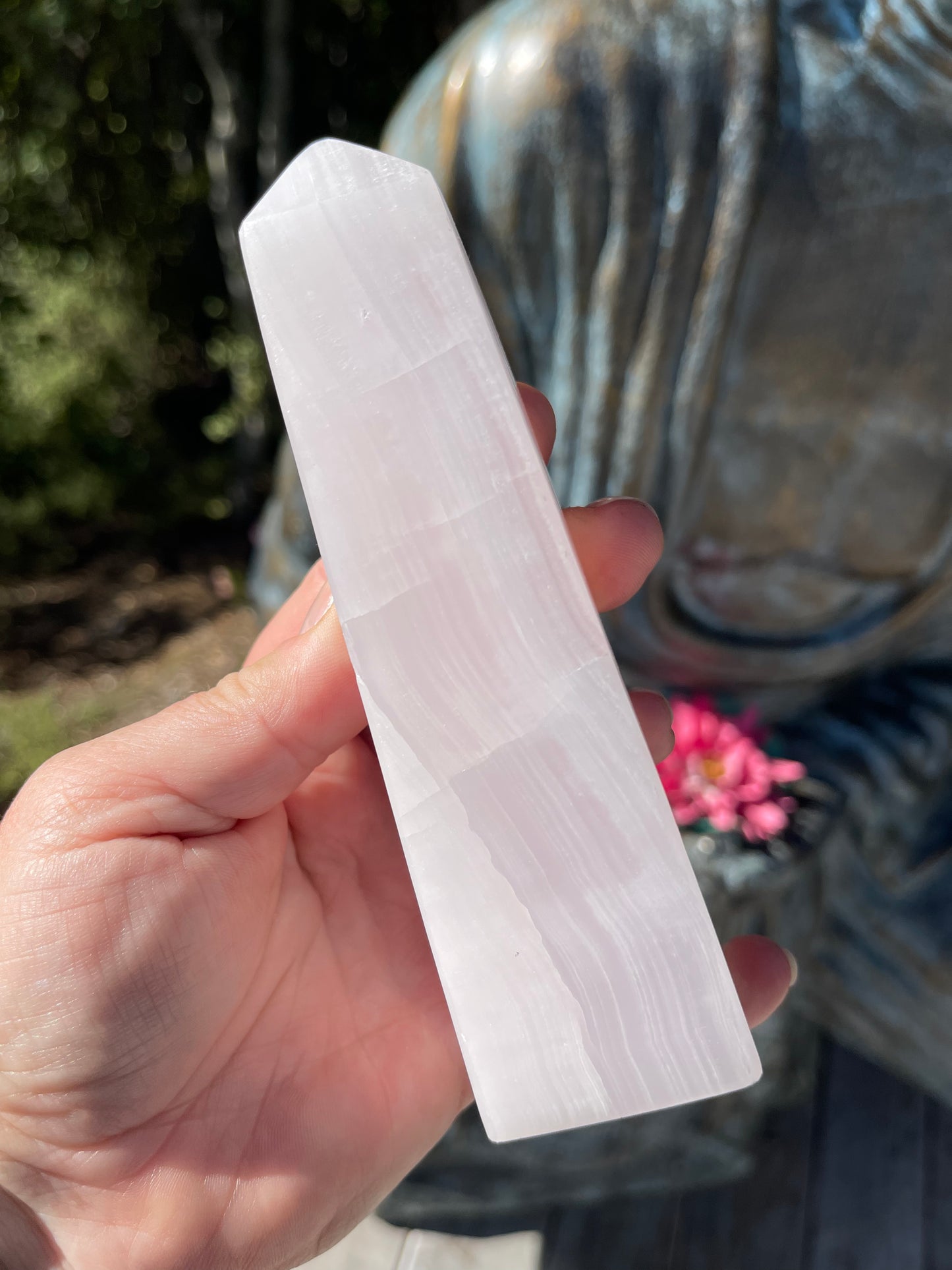 Pink Mangano Calcite Obelisk