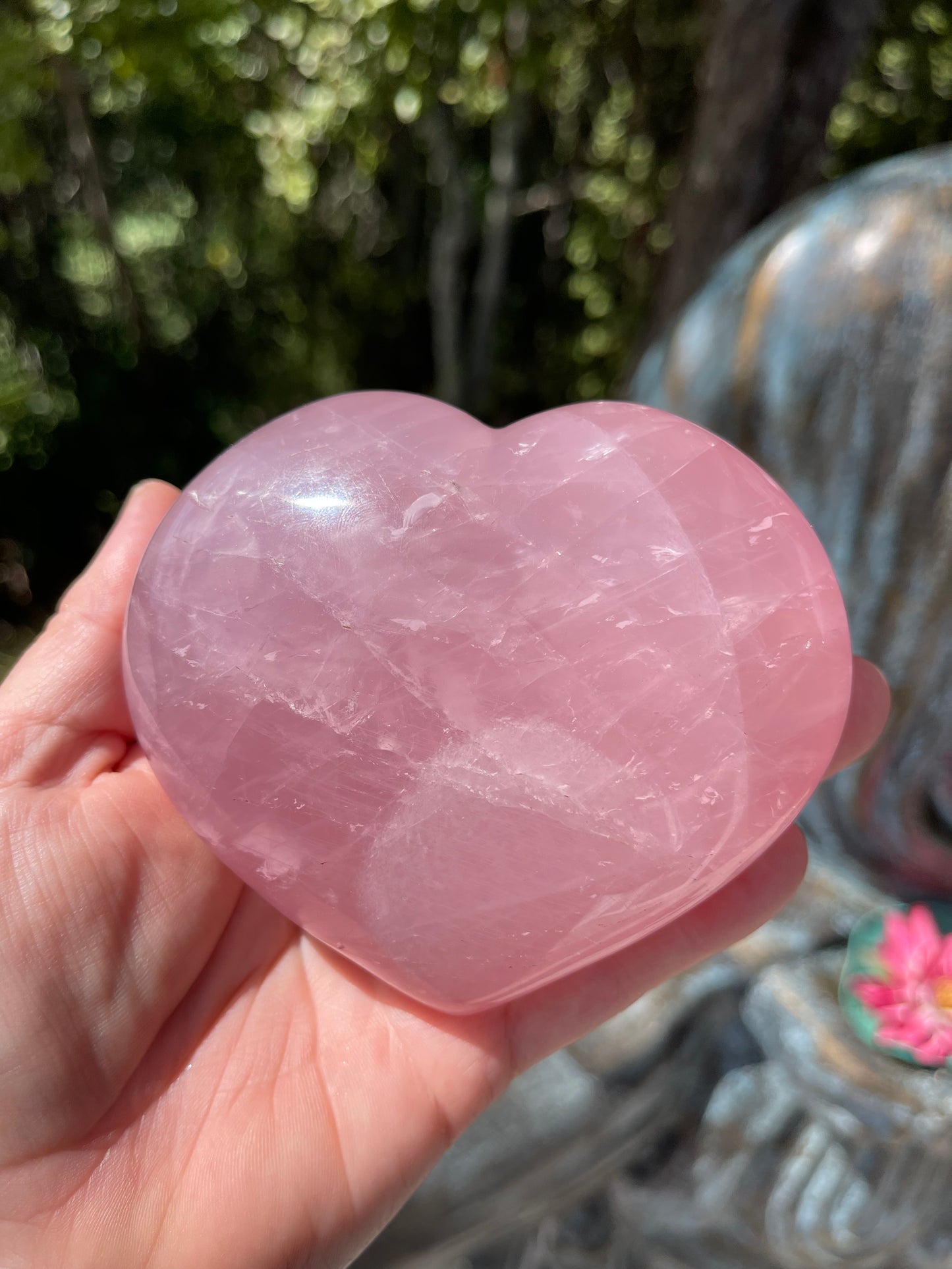 Star Rose Quartz Heart