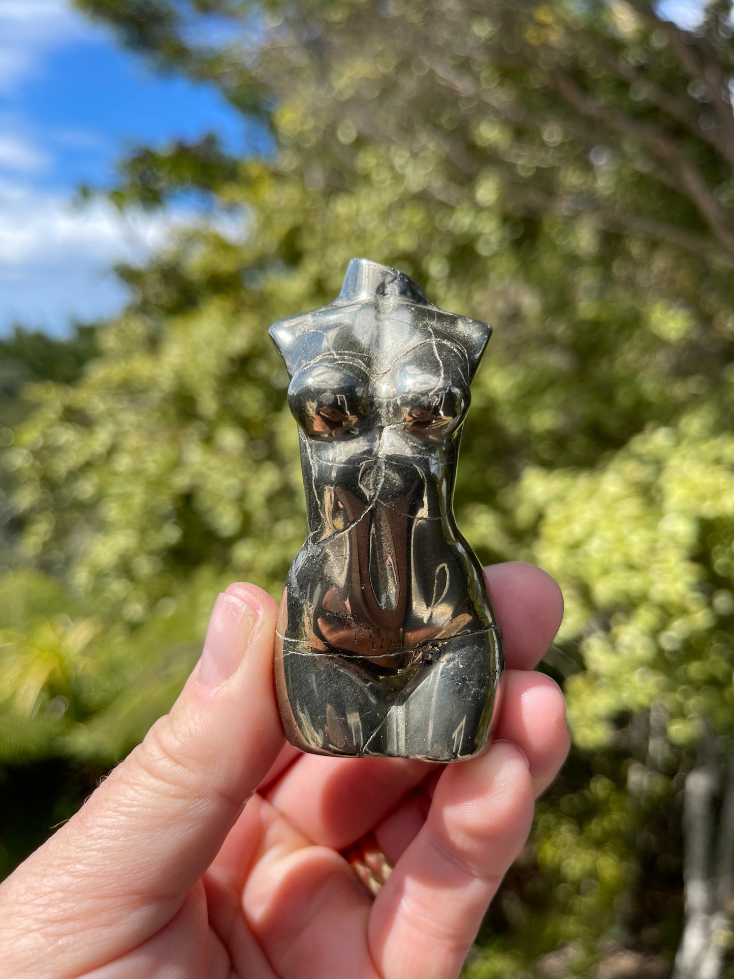 Pyrite Goddess Bust