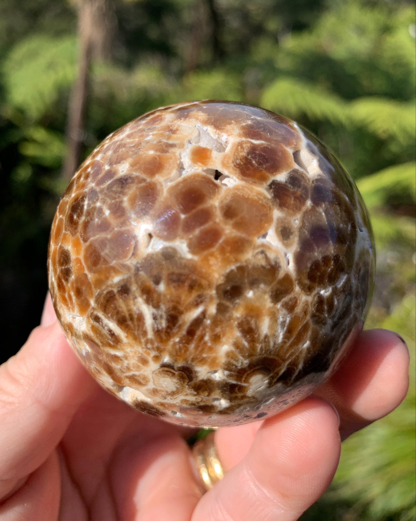 Chocolate Calcite Sphere