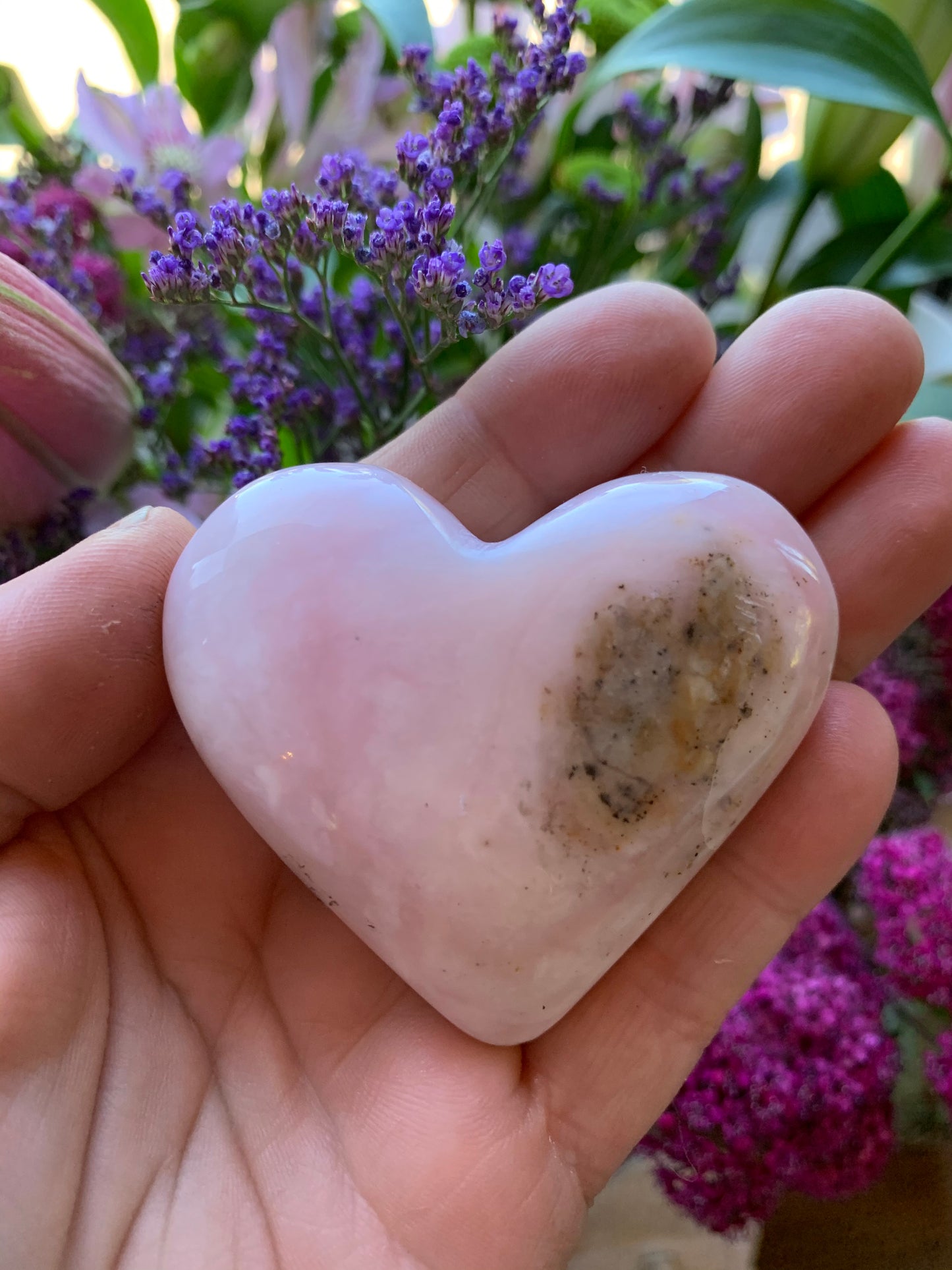 Peruvian Pink Opal Heart