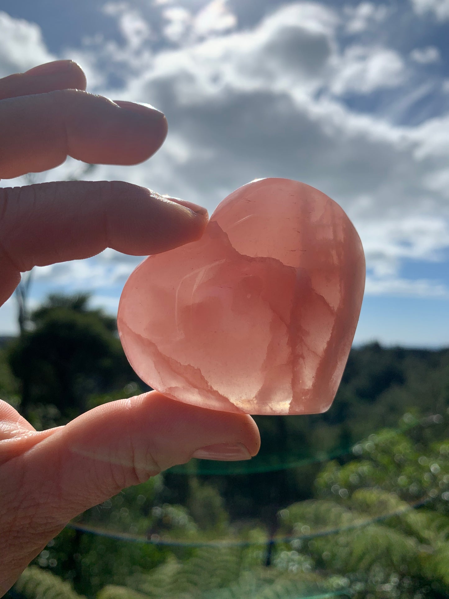 Rose Calcite Heart
