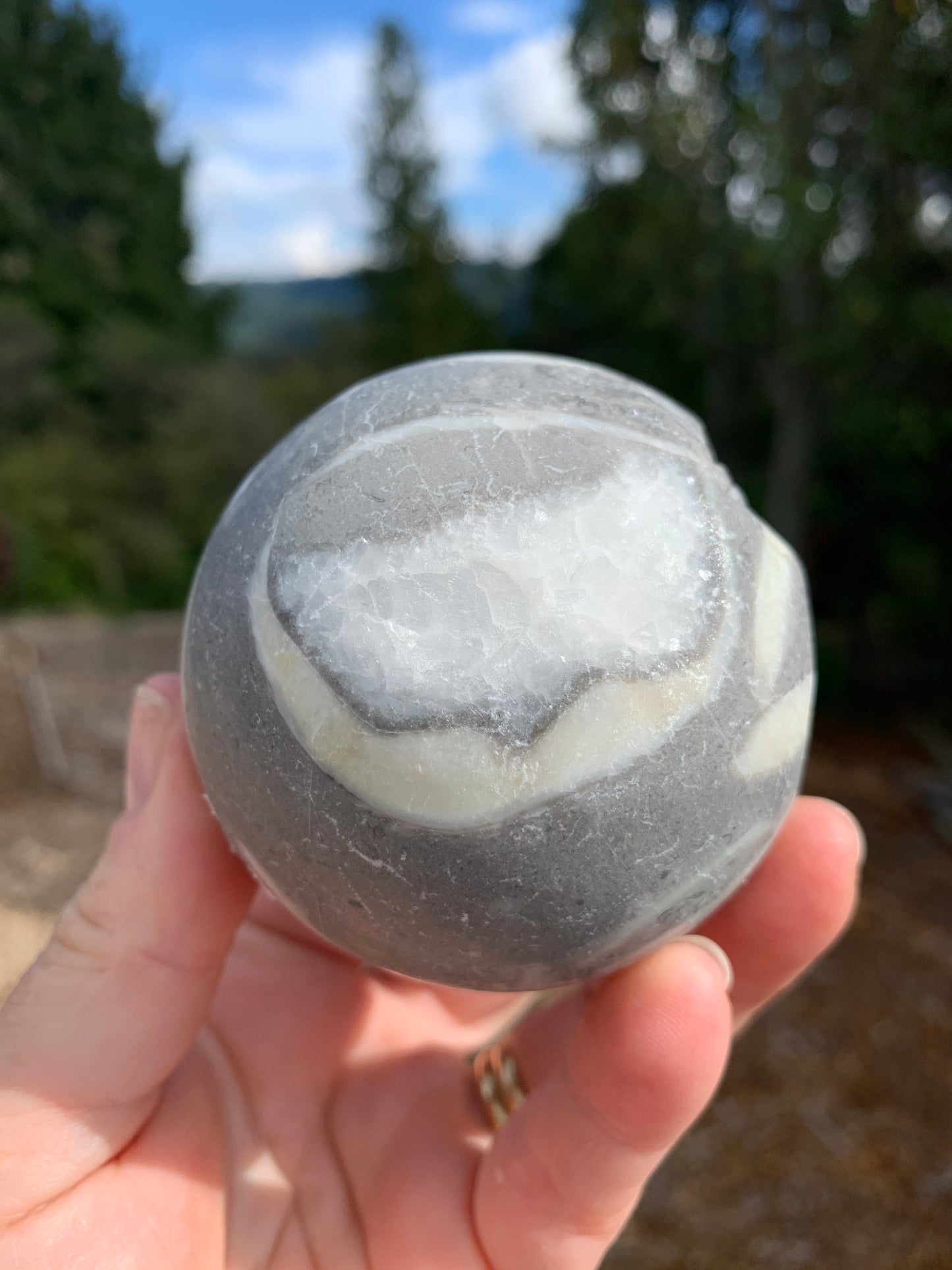 Thousand Eye/Shell Jasper Happy Face Sphere