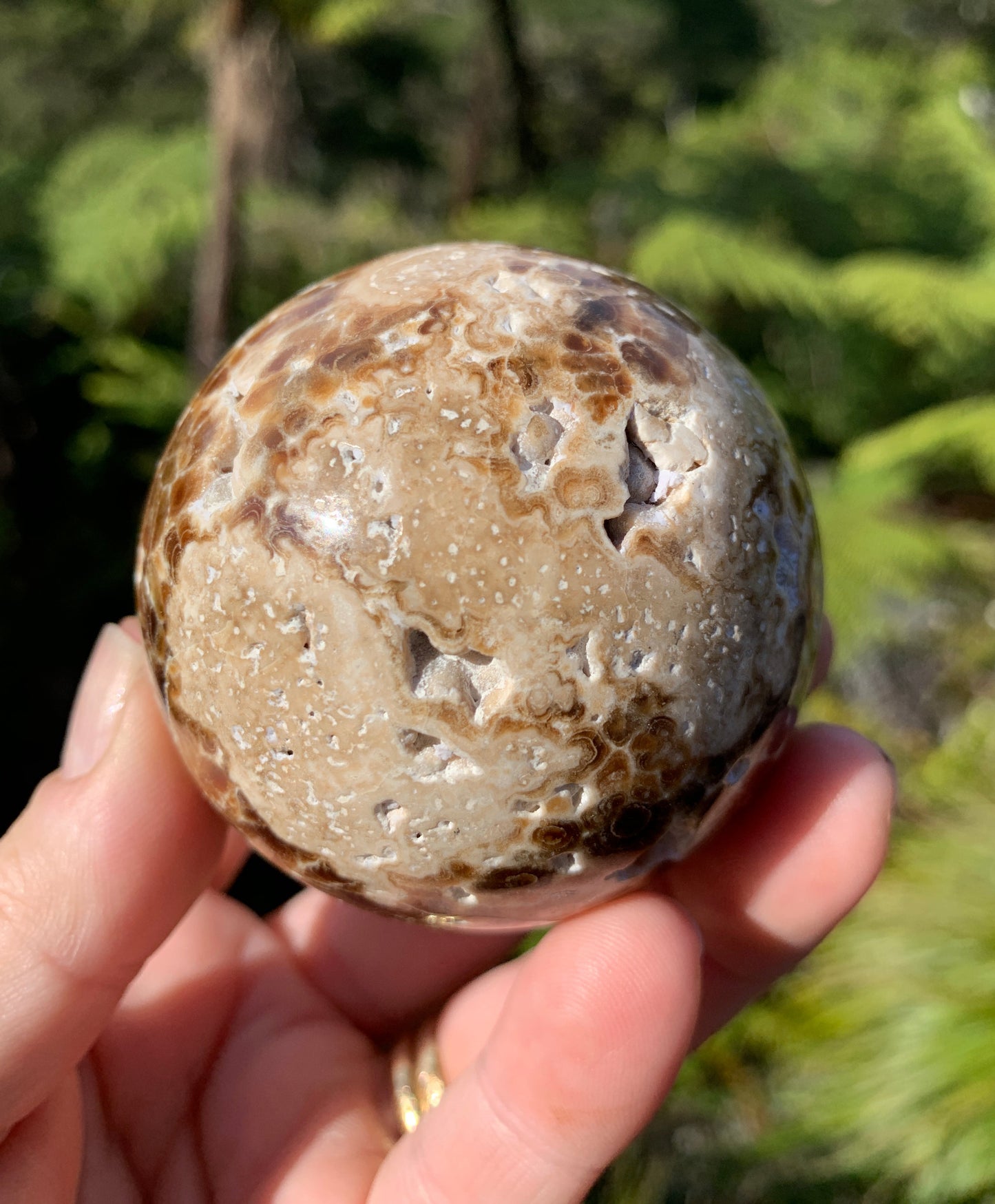 Chocolate Calcite Sphere