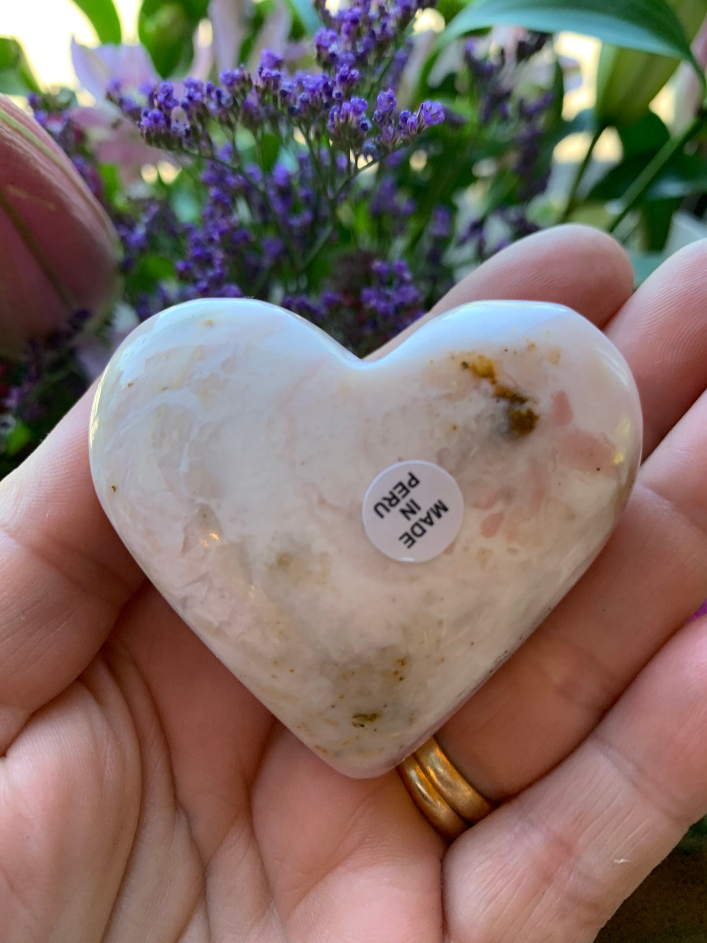 Peruvian Pink Opal Heart