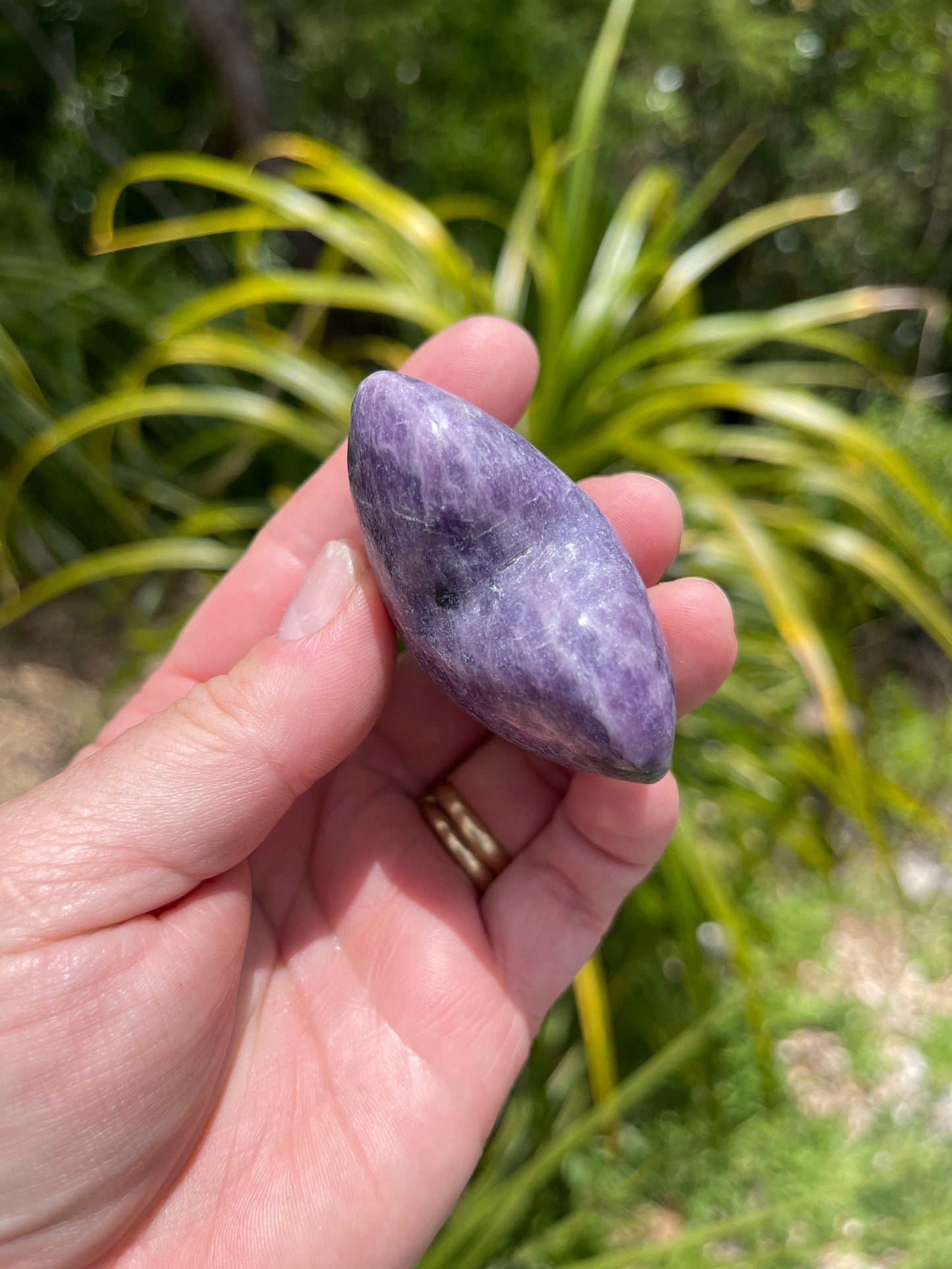 Lepidolite Puffy Hearts-Meduim Purple