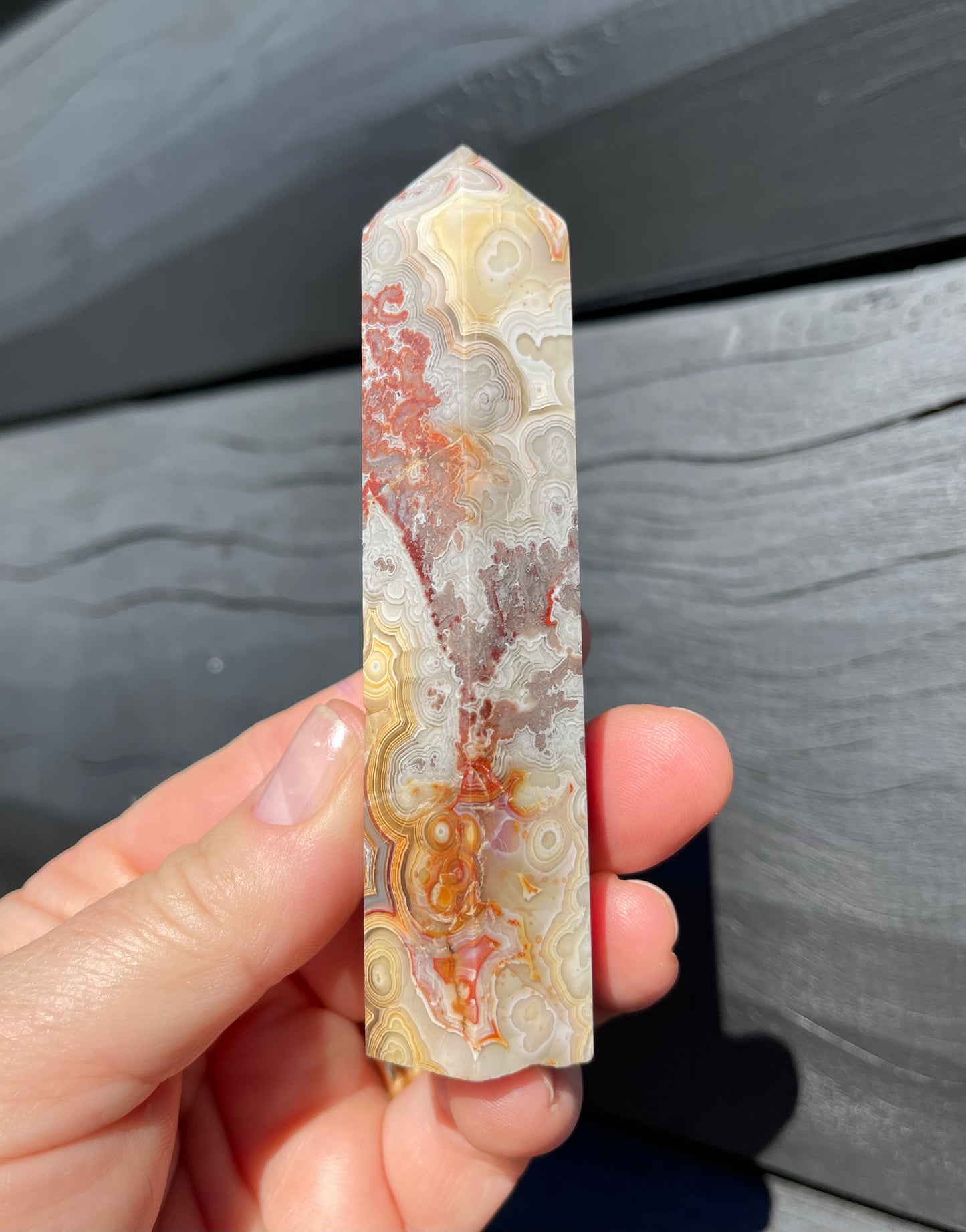 Crazy Lace Agate Tower