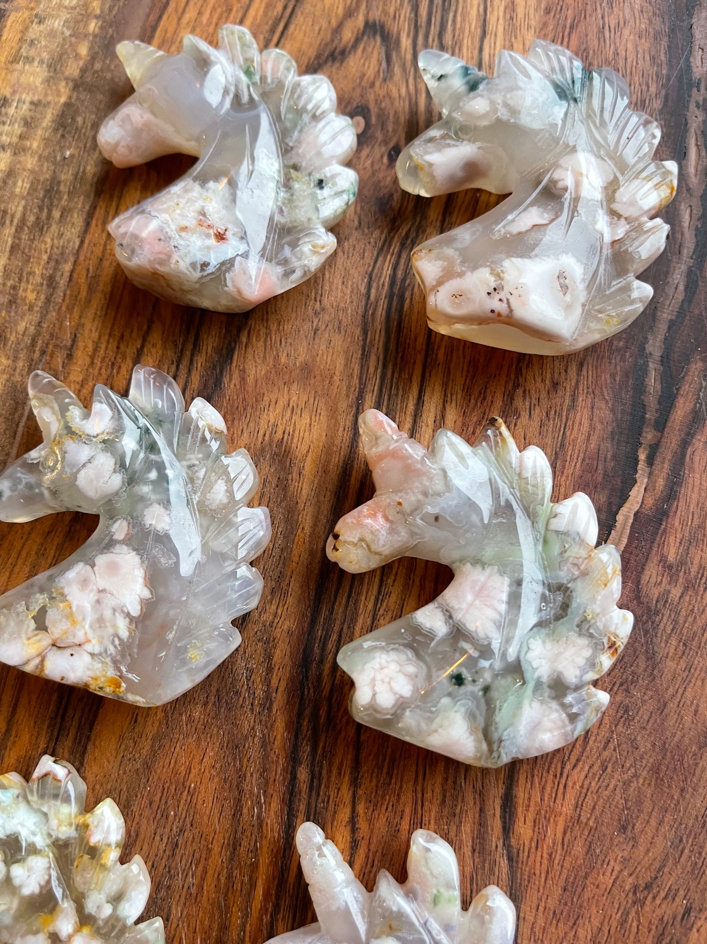 Cherry Blossom/Flower Agate Unicorns