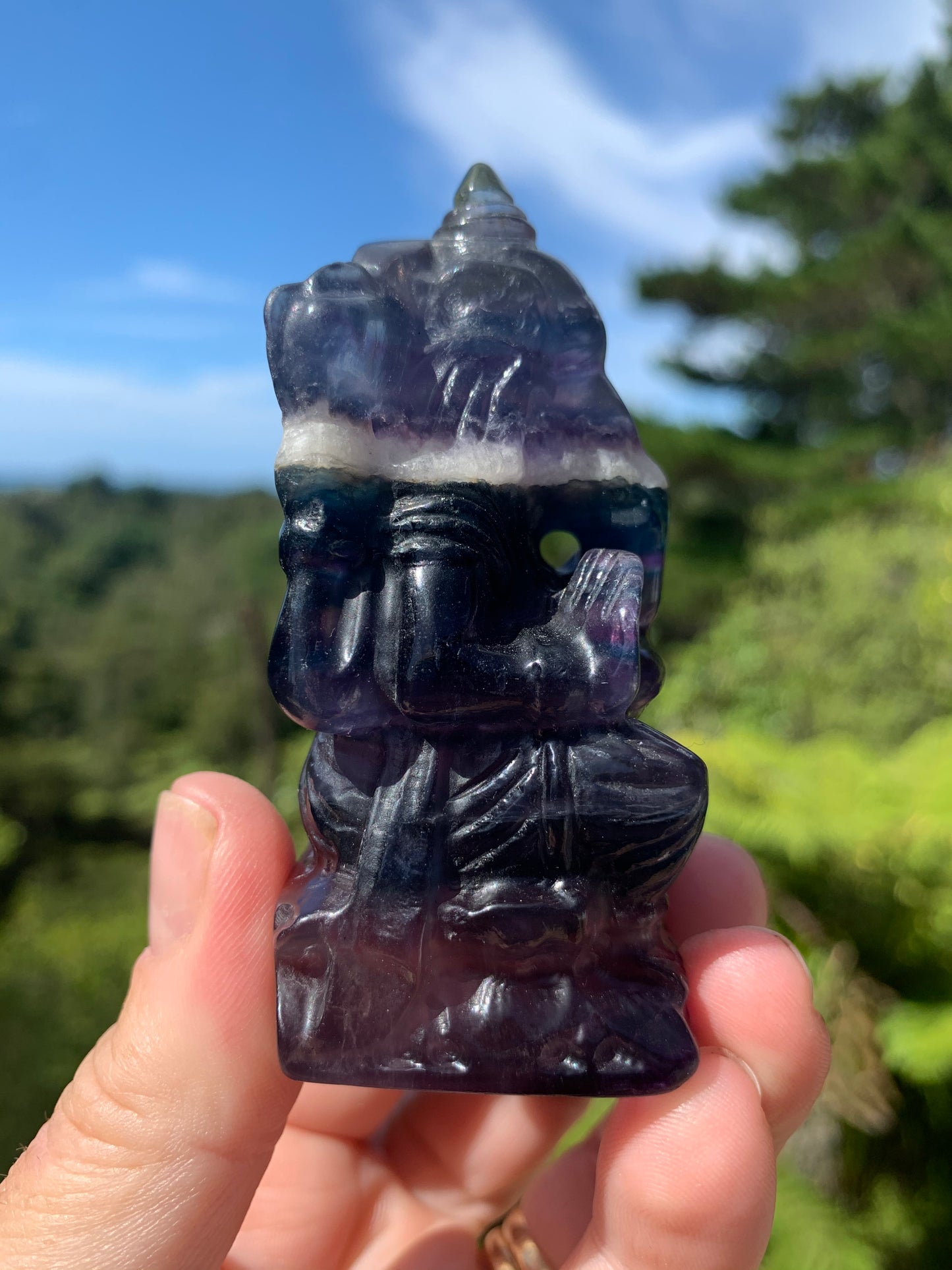 Rainbow Fluorite Ganesha