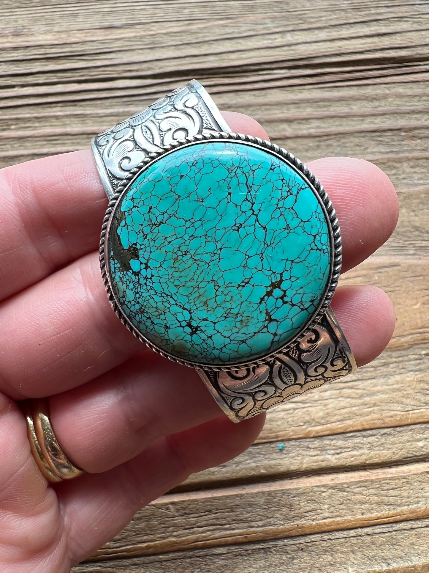 Turquoise and Sterling Silver Cuff