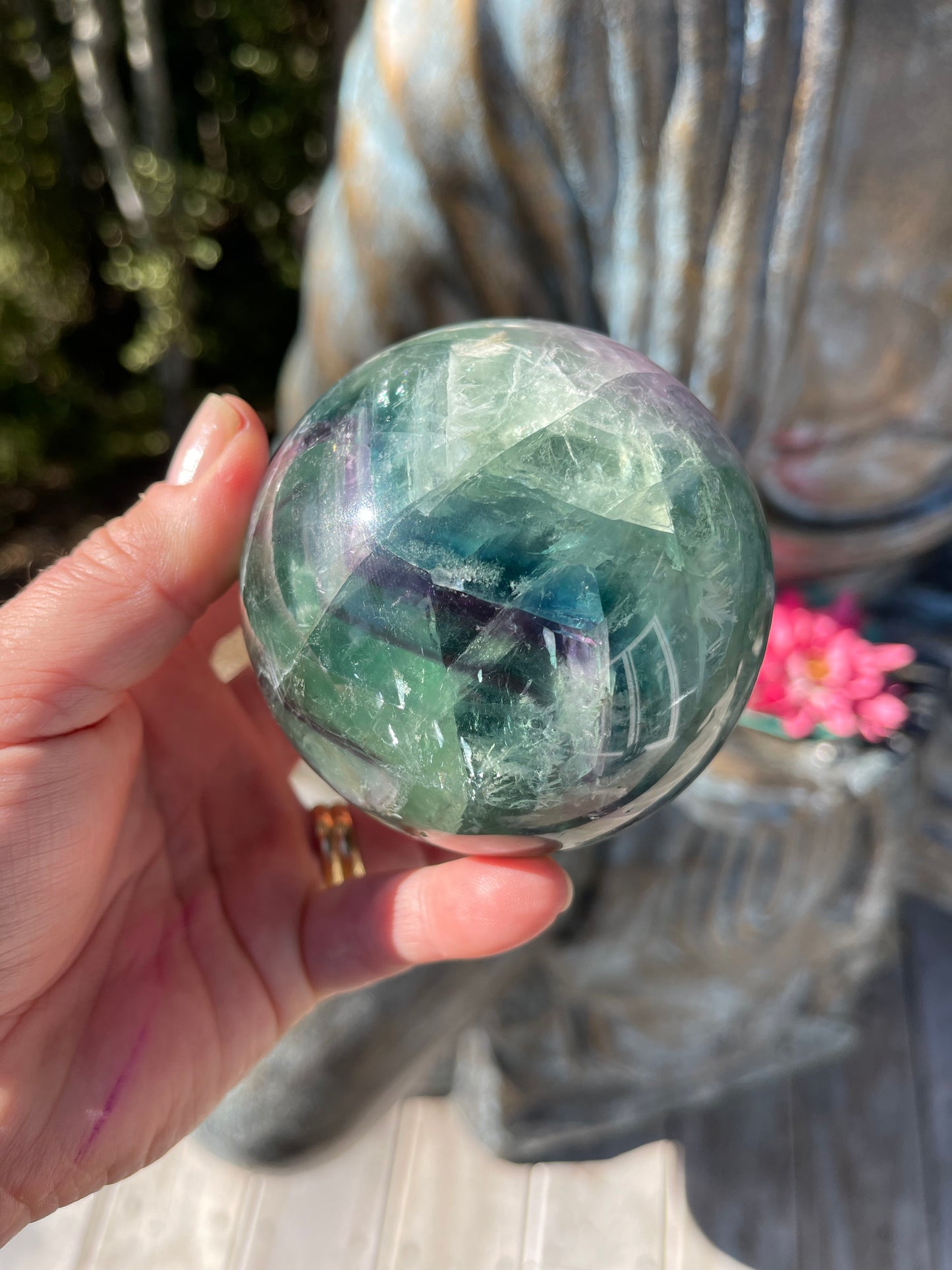 Rainbow Fluorite Sphere