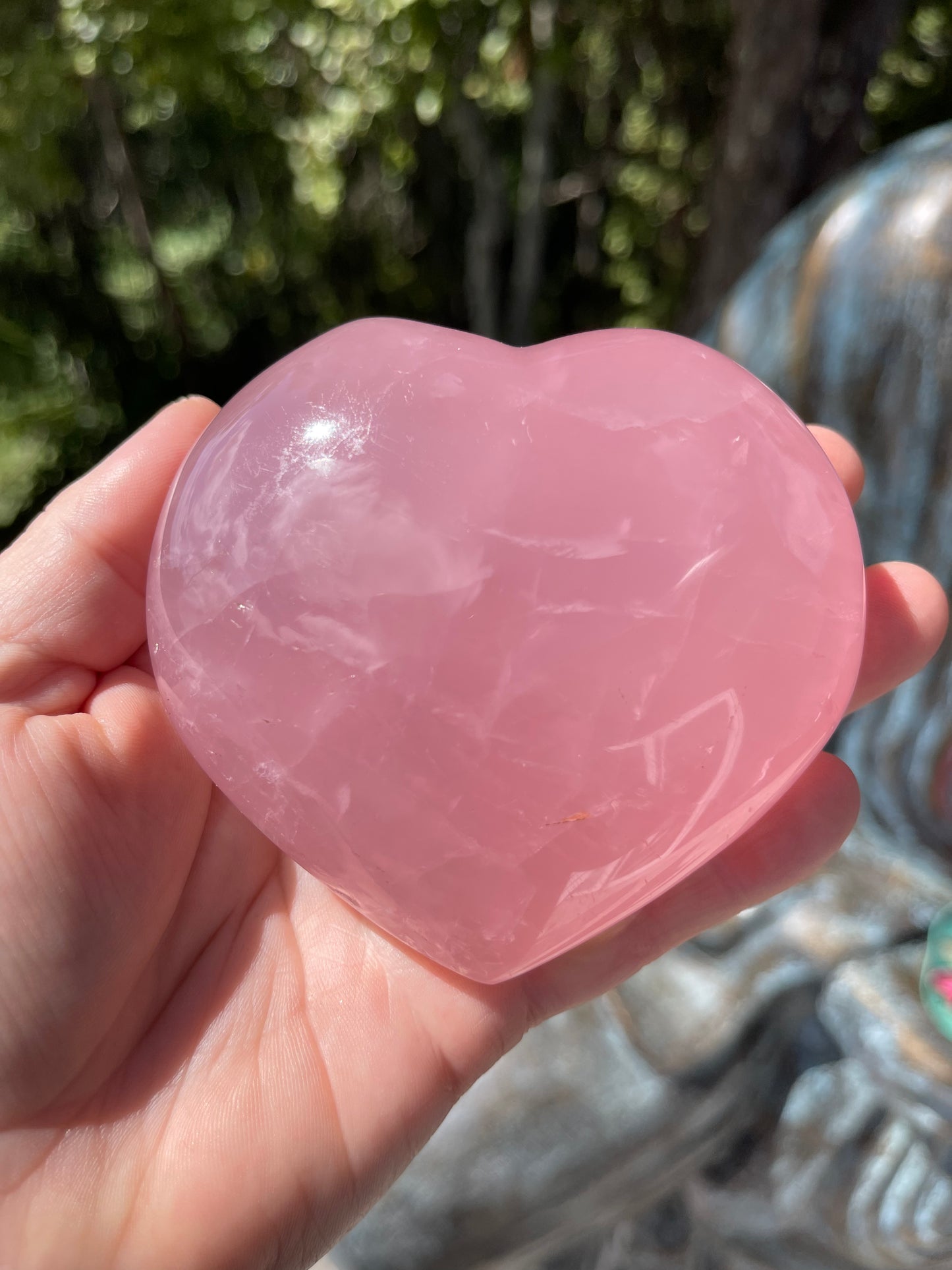 Star Rose Quartz Heart