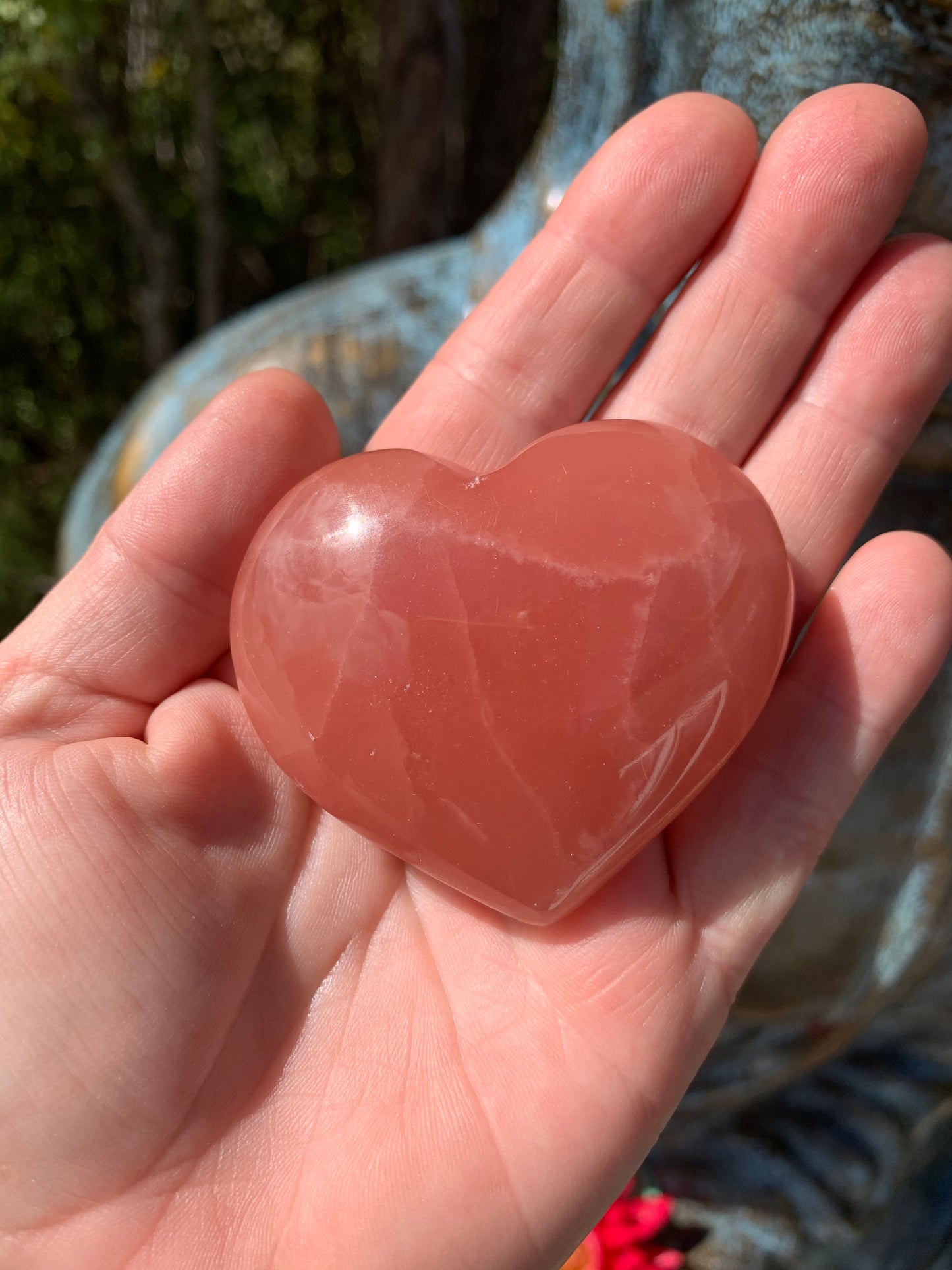 Rose Calcite Heart