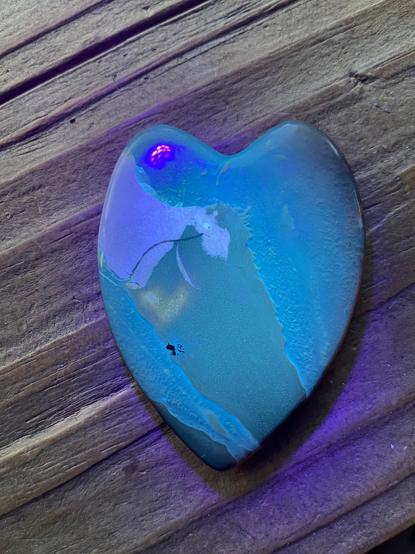Blue Amber Heart