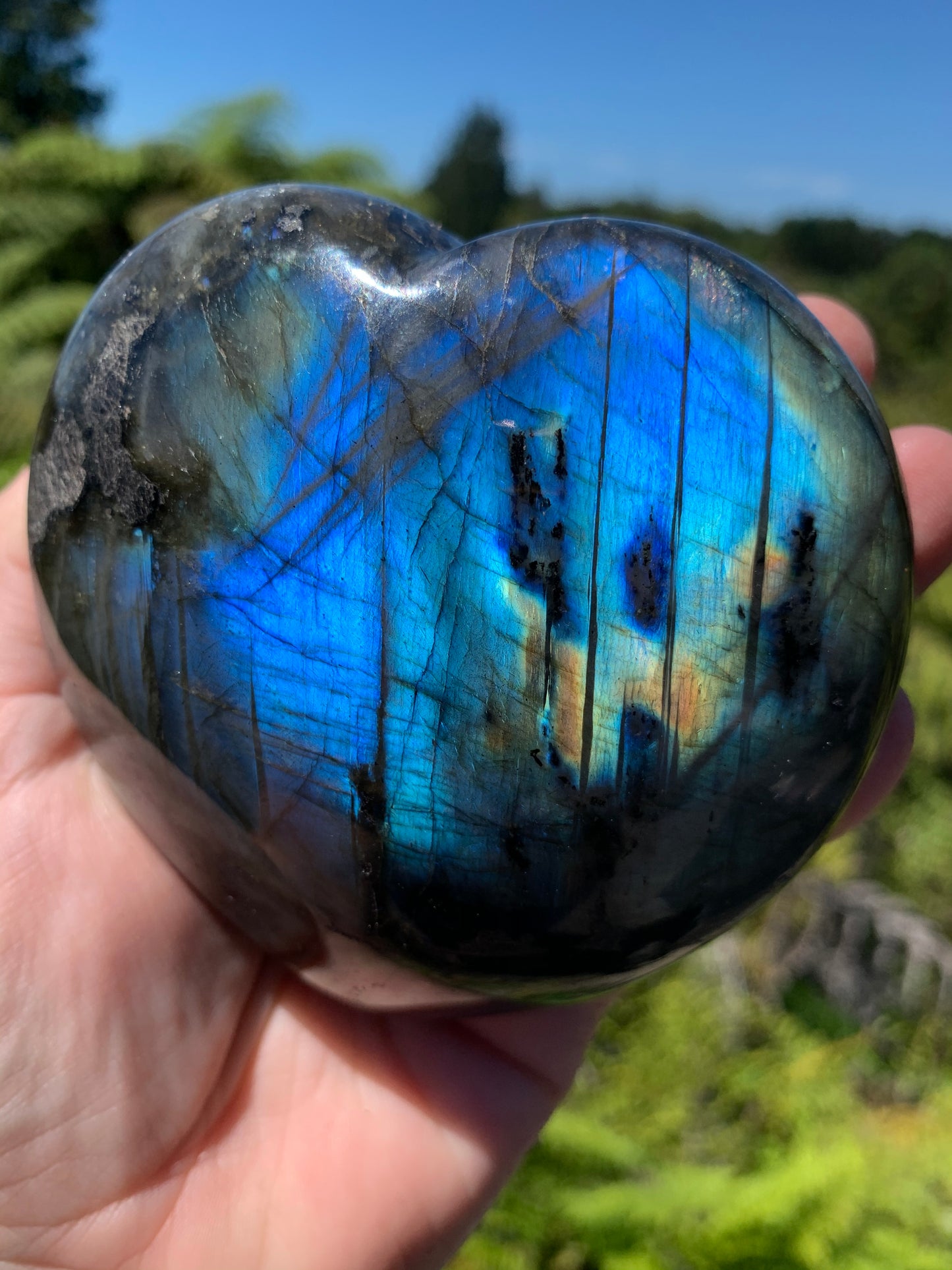 Labradorite Heart