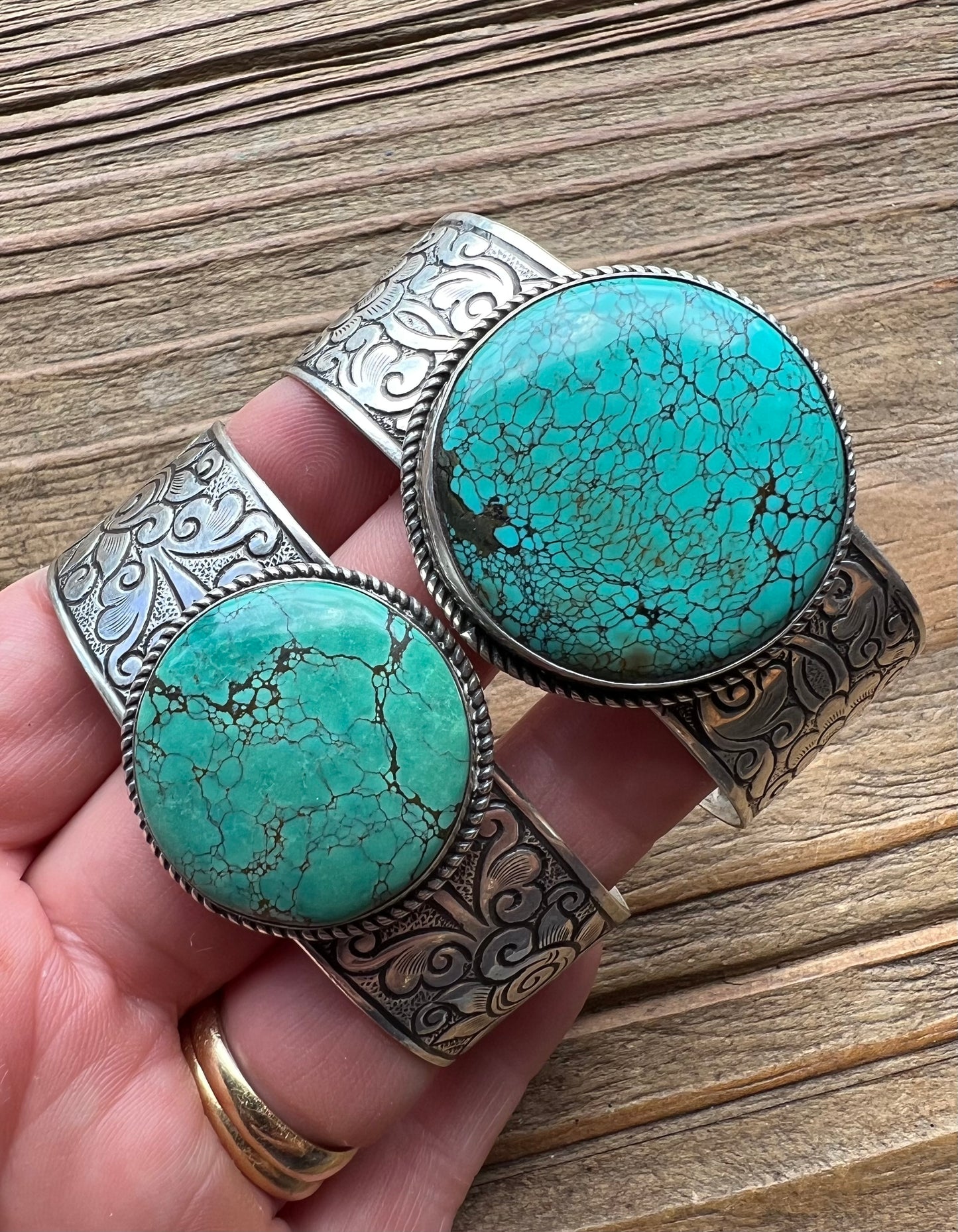 Turquoise and Sterling Silver Cuff