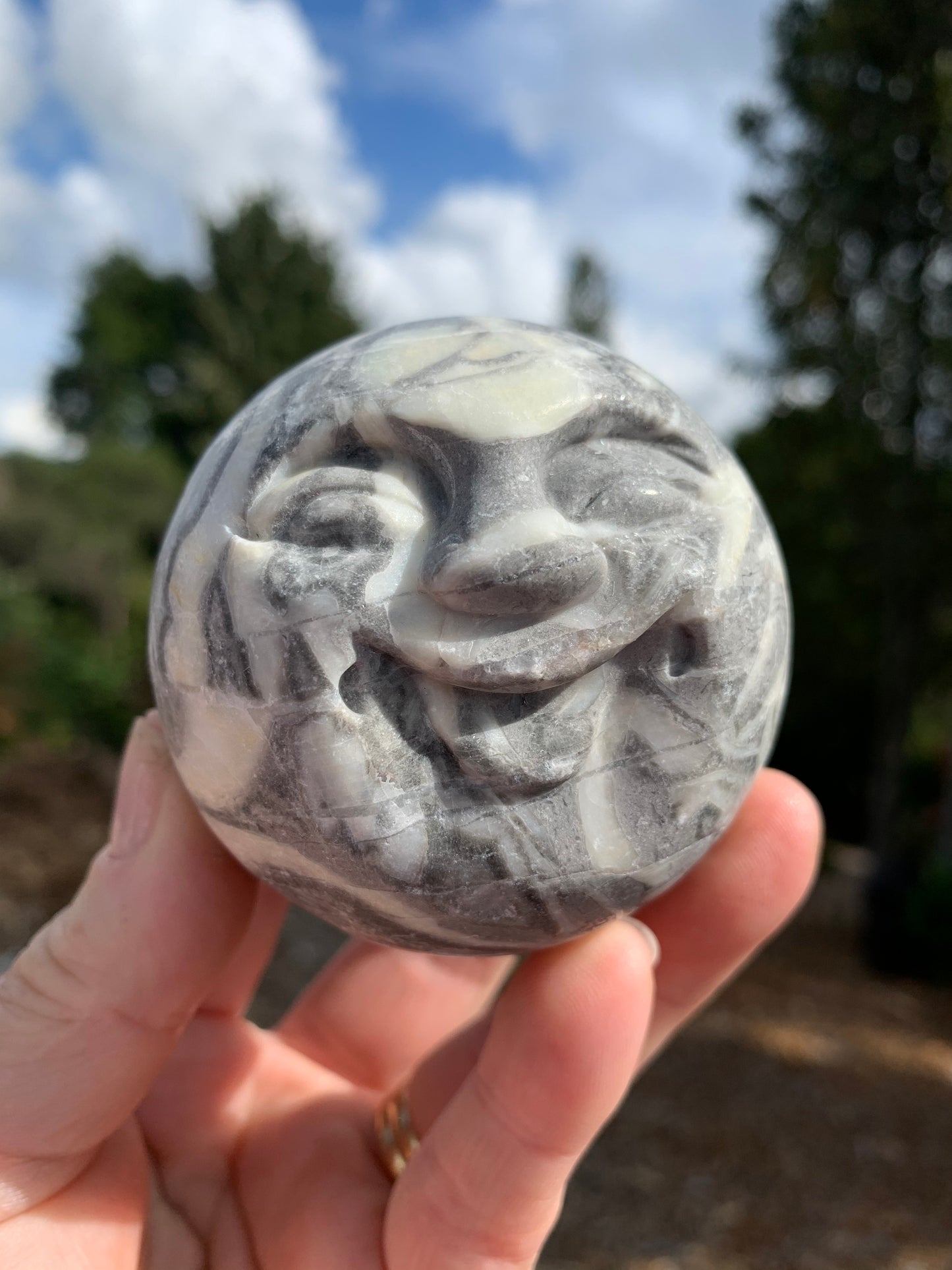 Thousand Eye/Shell Jasper Happy Face Sphere