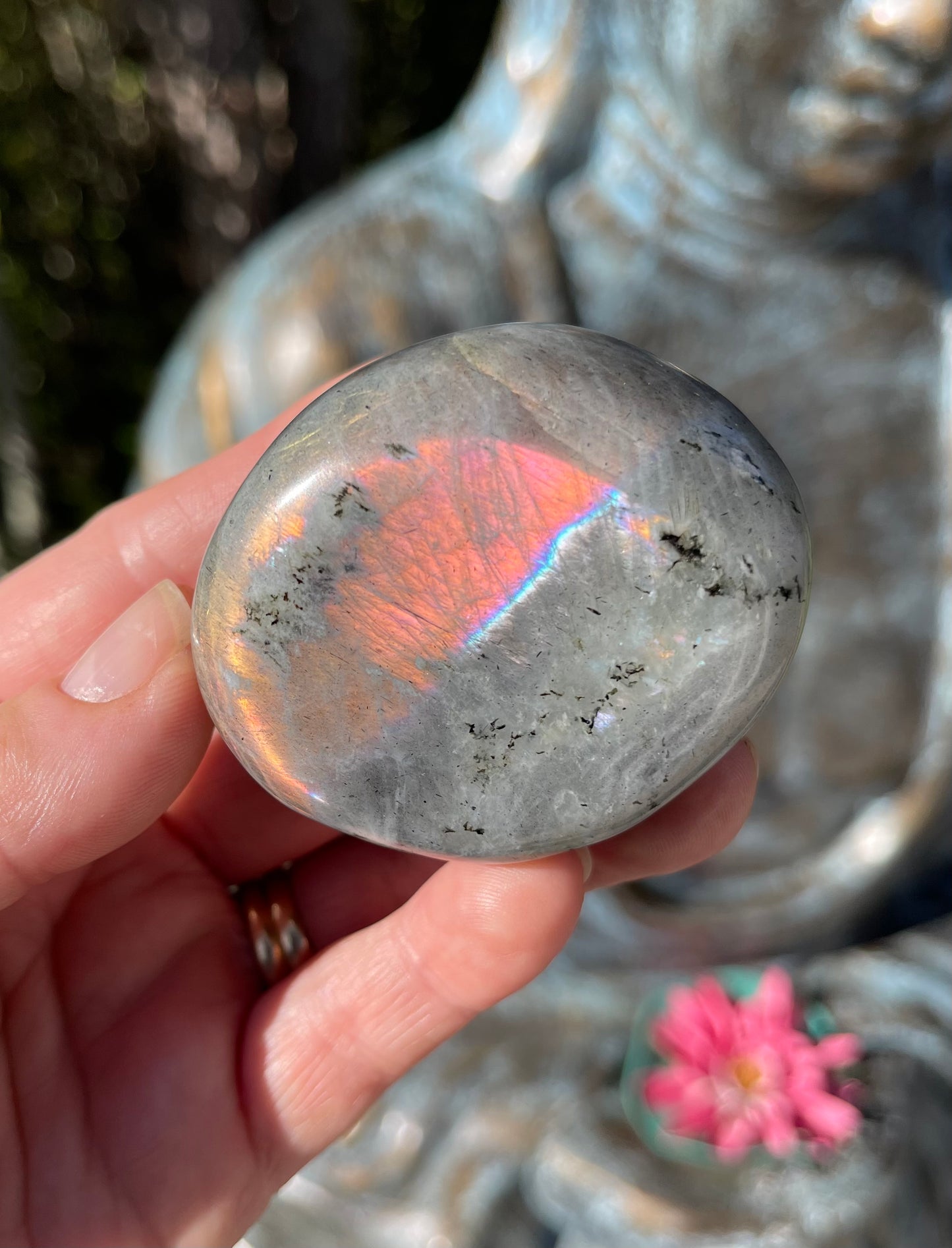 Labradorite/Spectrolite Palm Stone