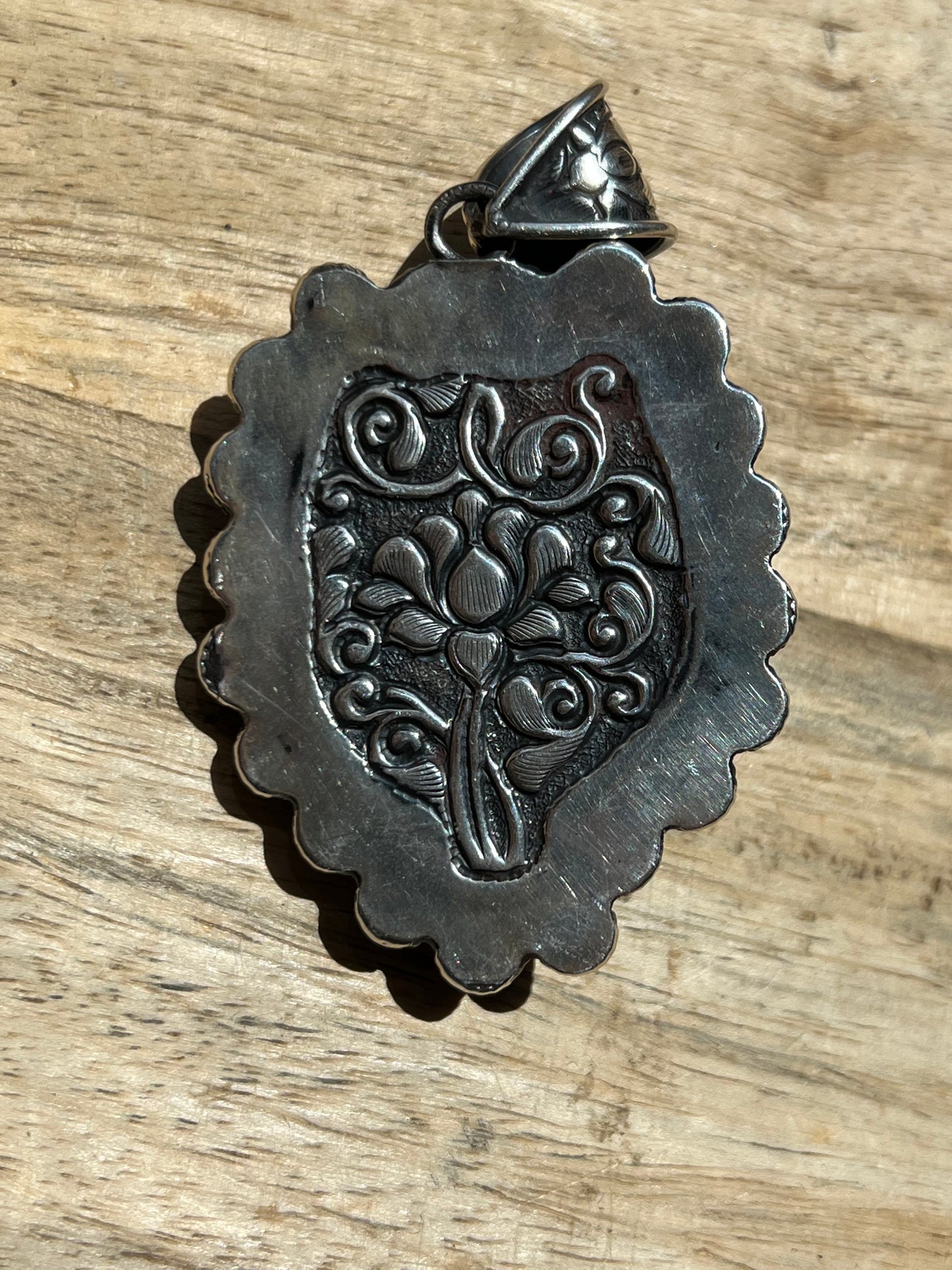 Sterling Silver and Labradorite Owl Pendant handmade