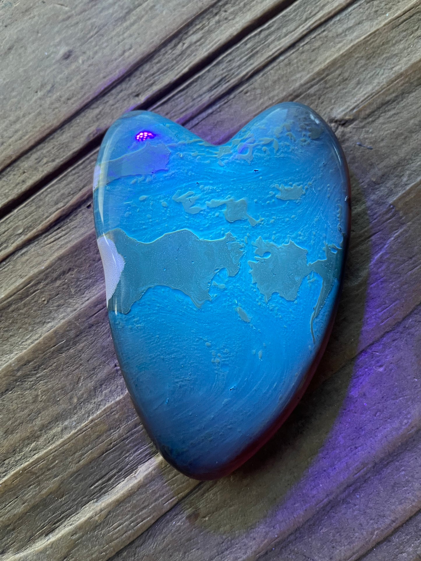 Blue Amber Heart